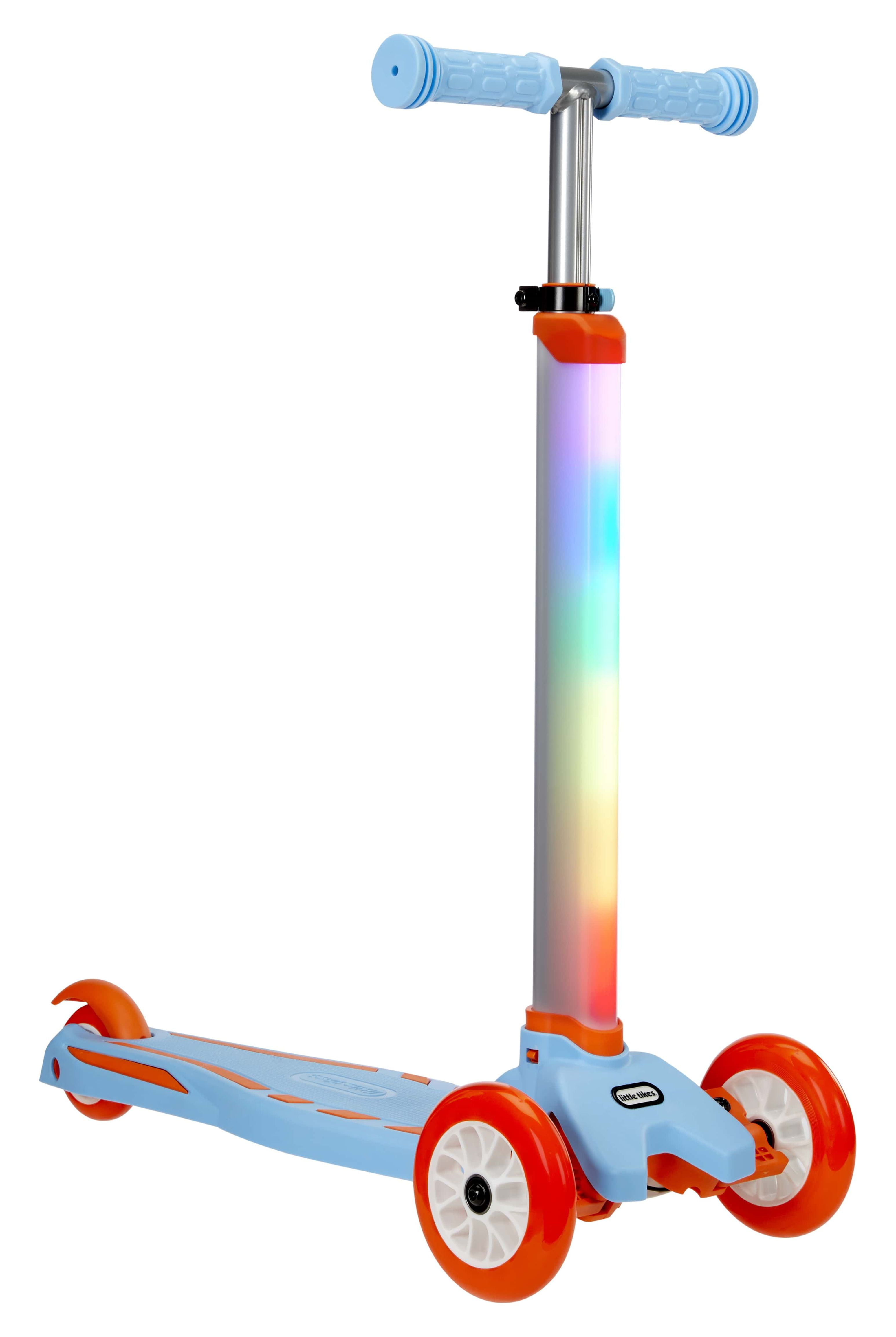 Little Tikes Glow Stick 3 Wheel Kick Scooter with Light Patterns, Ages 3-7 Years