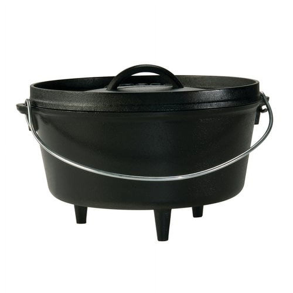 Lodge 10" / 5 Quart Seasoned Cast Iron Camp Dutch Oven