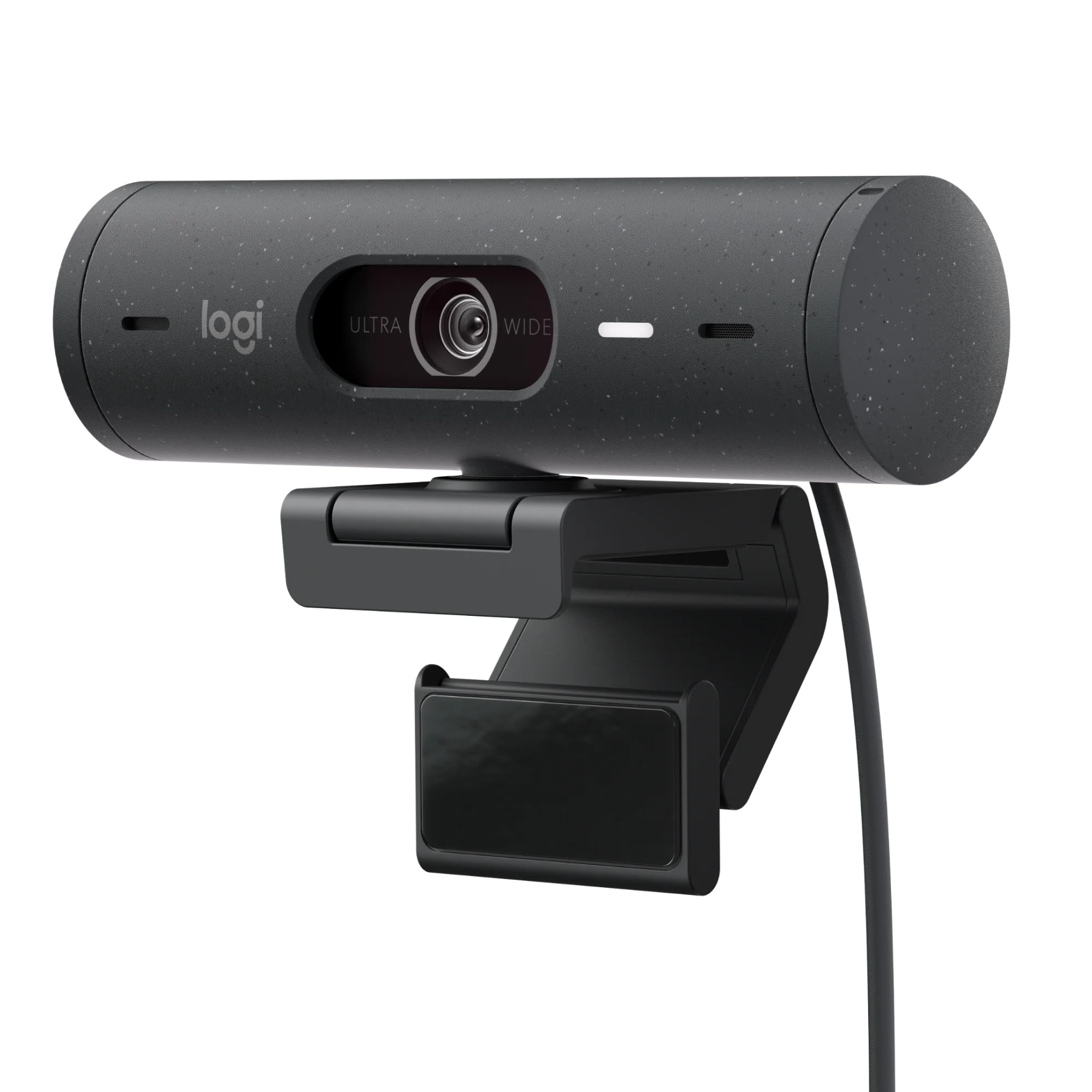 Logitech Brio 500 Full HD Webcam with Auto Light Correction, Noise Reduction, Privacy Cover, Graphite