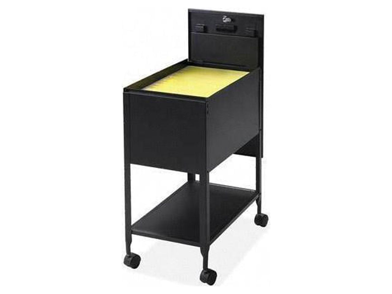 Lorell Indoor Mobile Lockable File Cabinet, Black