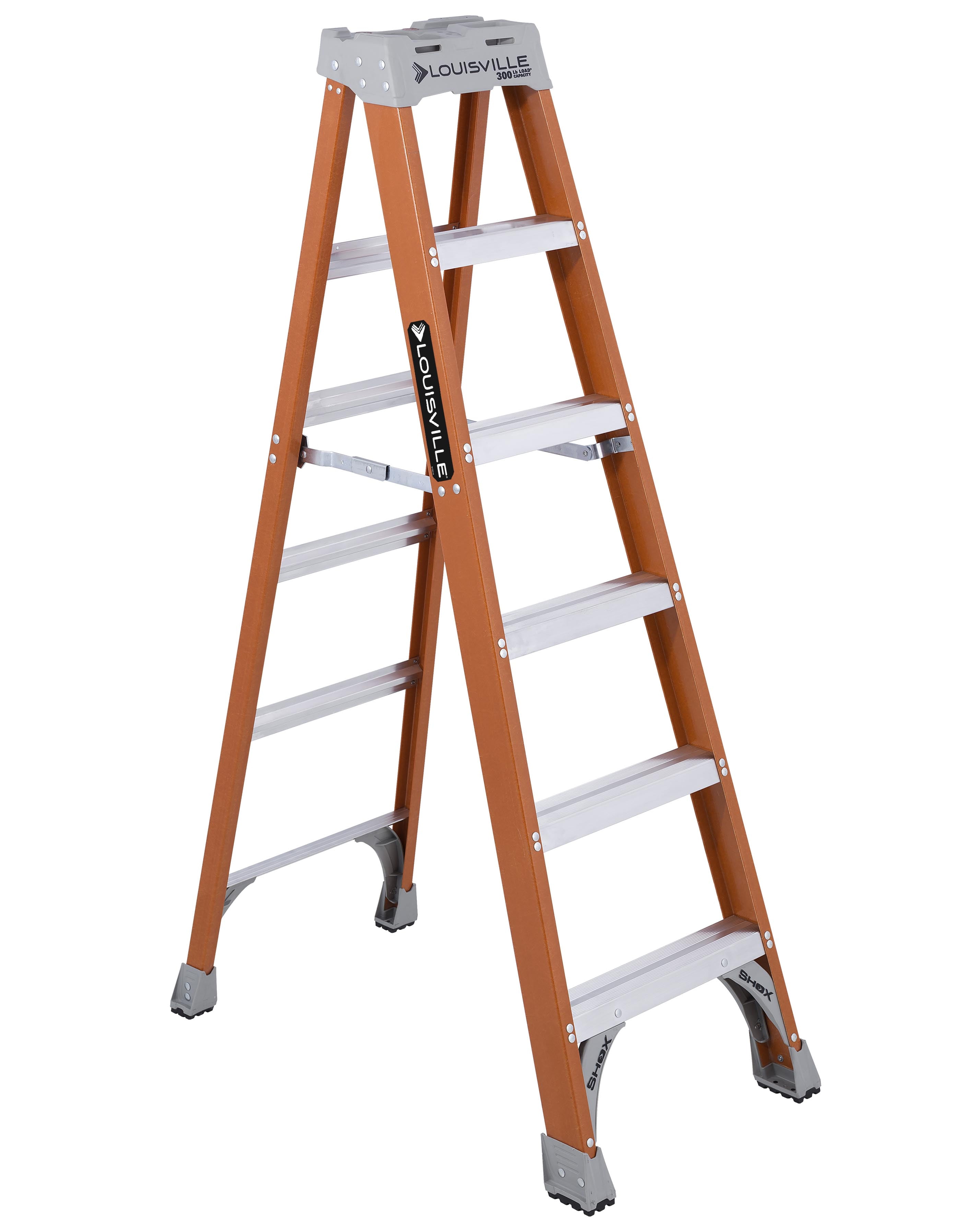 Louisville Ladder 6-Foot Fiberglass Step Ladder, 300-Pound Load Capacity, Type IA, FS1506