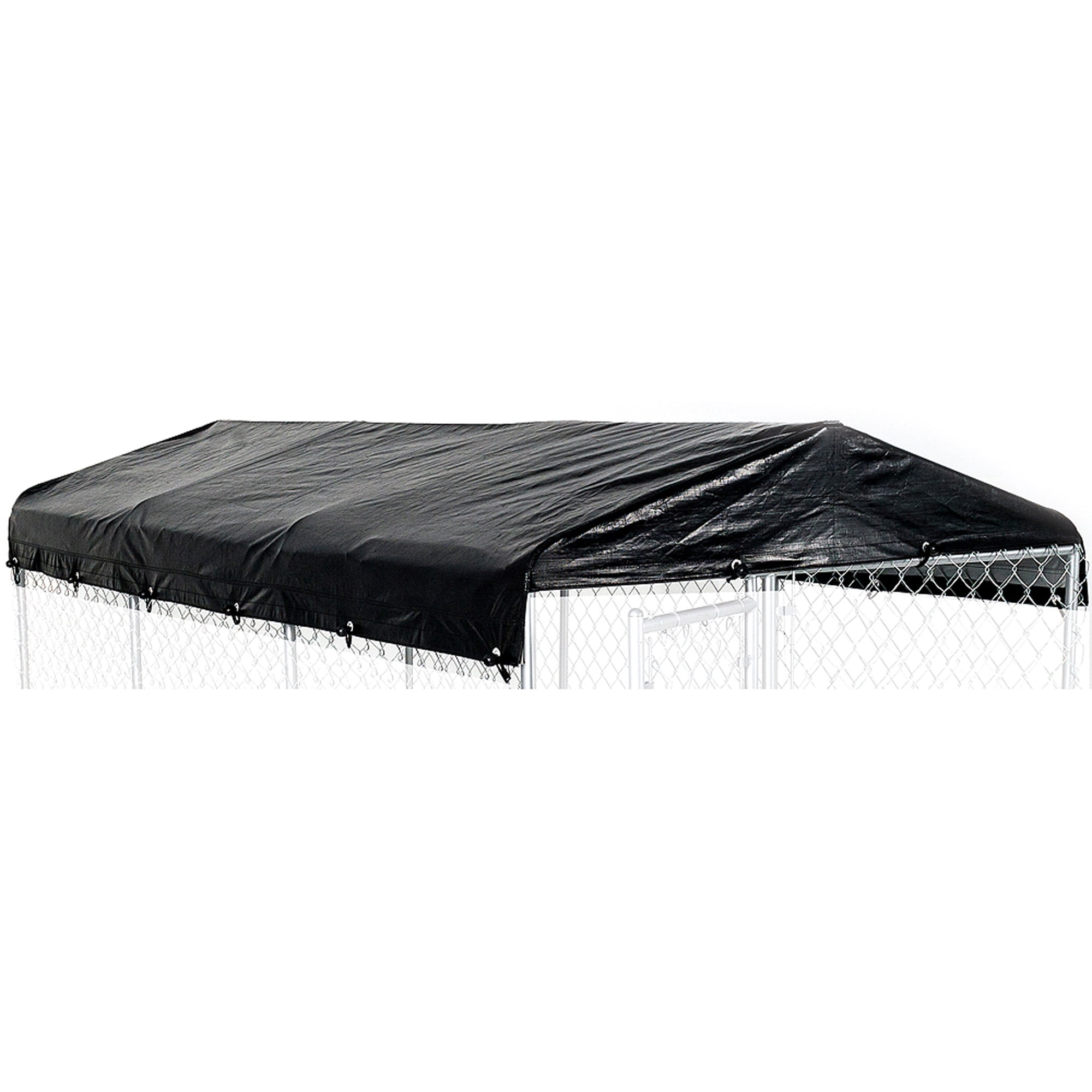 Lucky Dog Weatherguard Outdoor Dog Kennel Roof Frame, Black, 15'L x 5'W x 1'H
