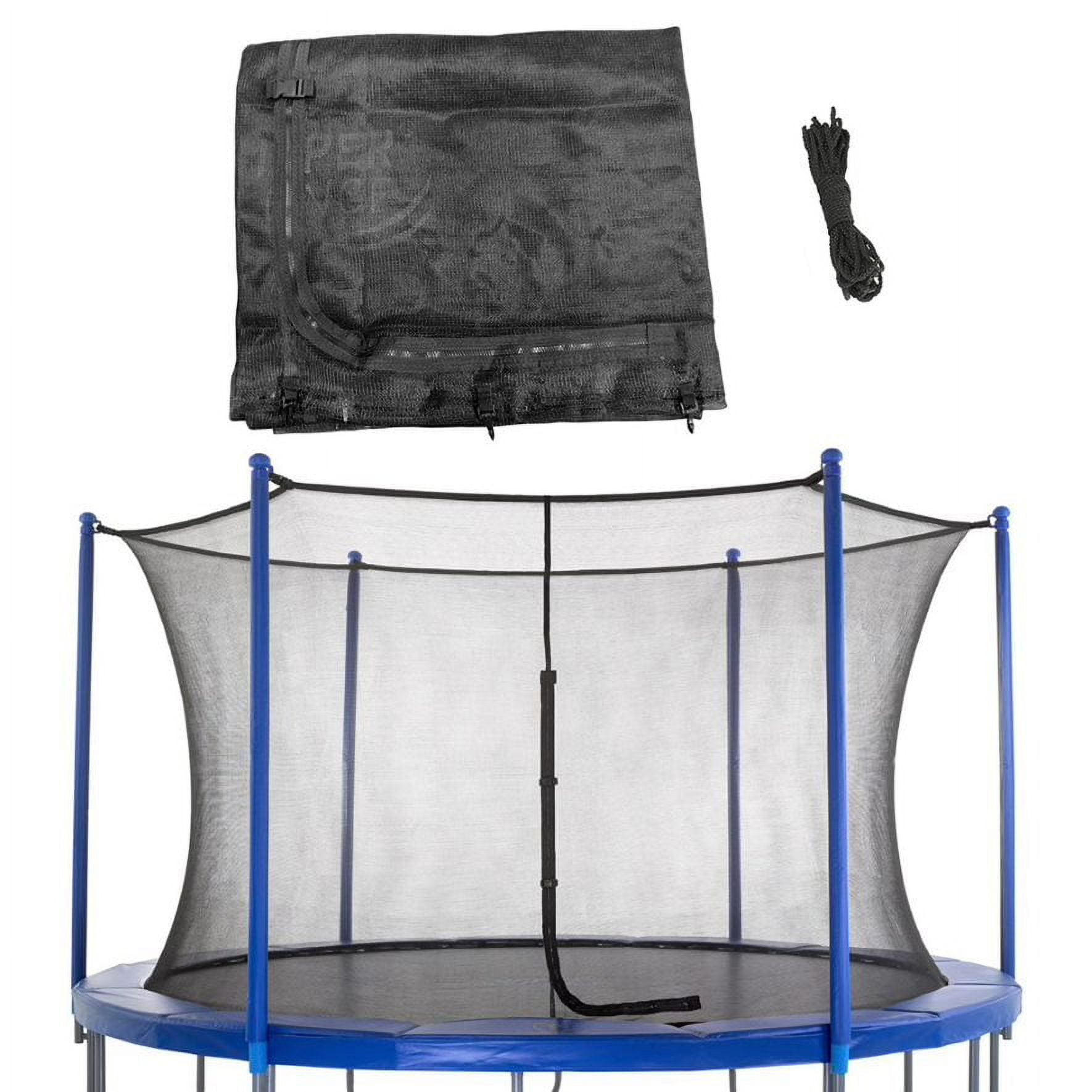 Machrus Upper Bounce Trampoline Safety Enclosure Net, Fits 13 FT Round Frame, Using 6 Poles (or 3 Arches) - Adjustable Straps - Net Only