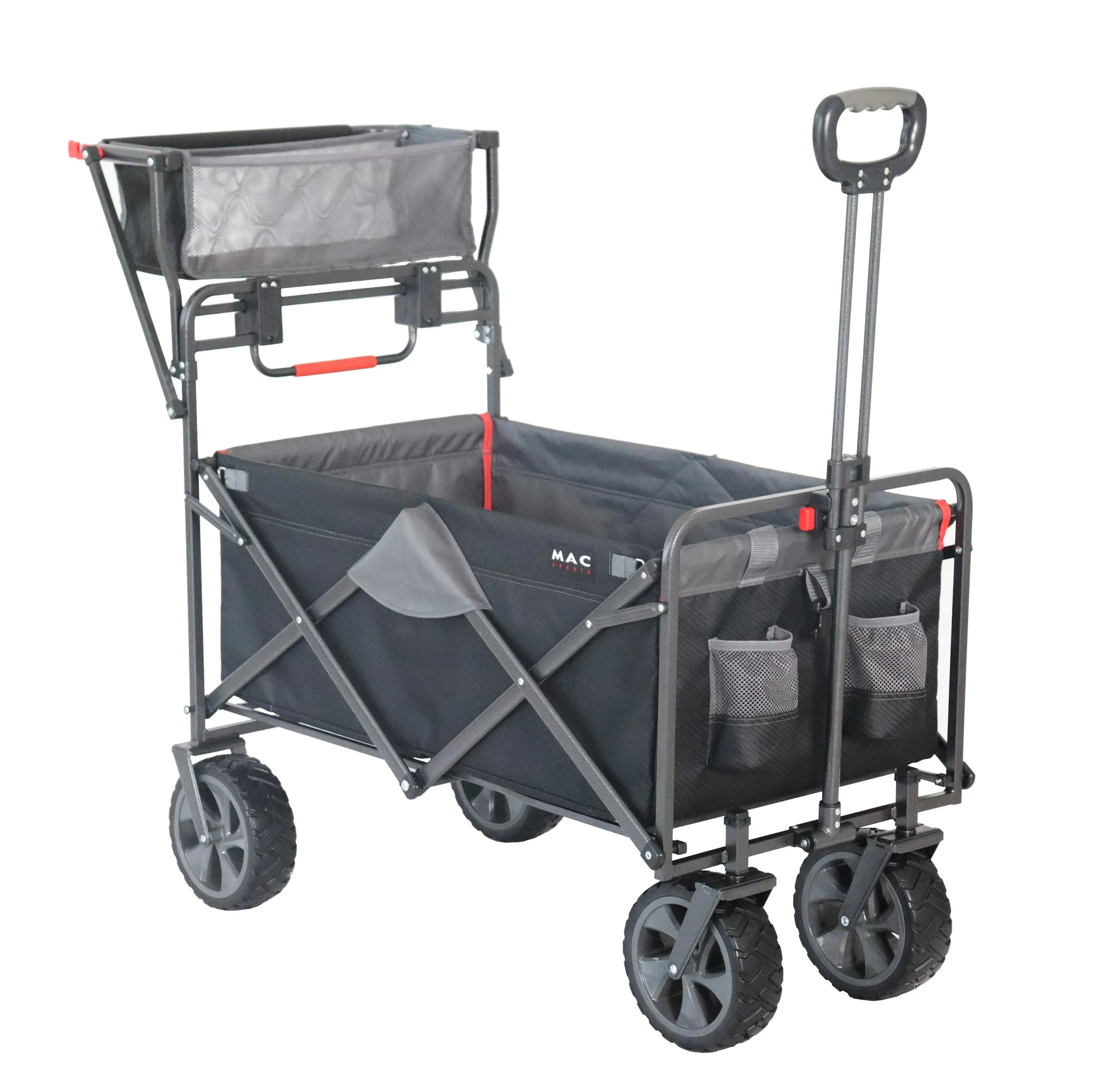 Macsports Foldable Portable Push-Pull Wagon Cart