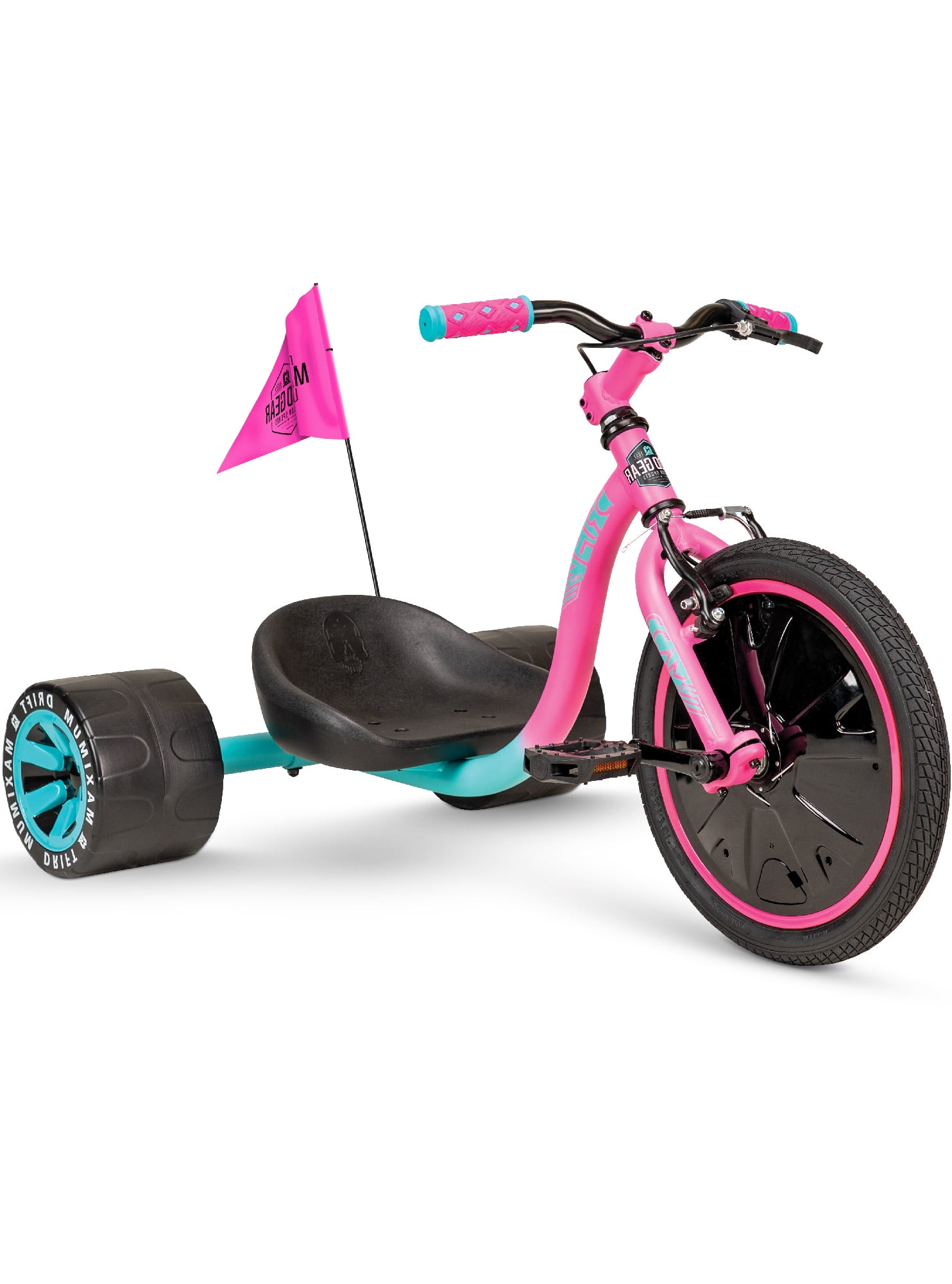 Madd Gear Drift Trike Strong Steel Frame Tricycle Adjustable Seat Pink for 5 Years & up