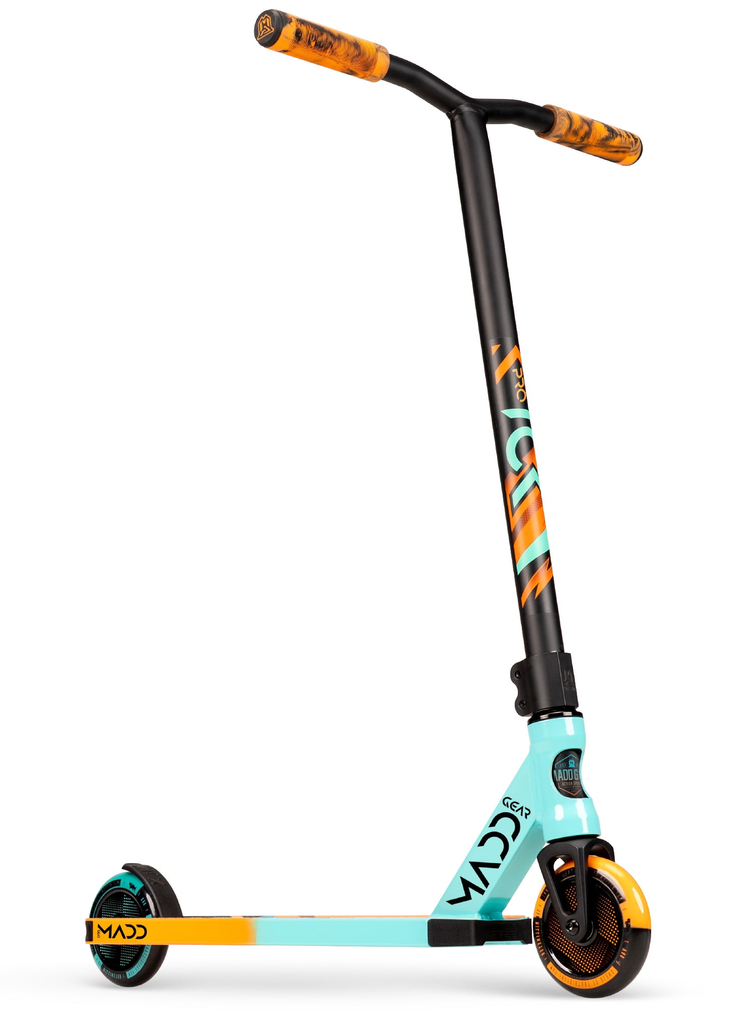 Madd Gear Kick Pro Stunt Scooter for Ages 6 + Strong Aluminum 5" Wide Lightweight Deck - Designed for Skatepark Use