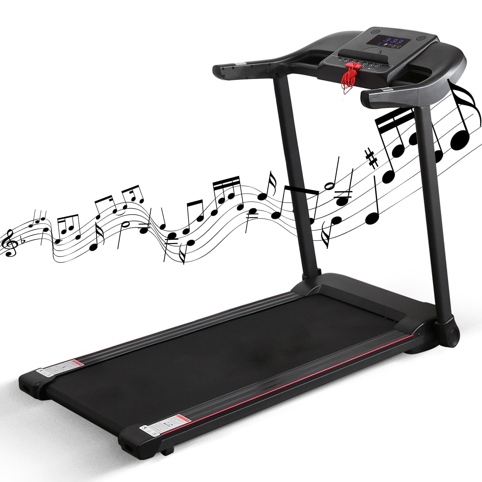 MaxKare Voice Control Treadmill Bluetooth Electric Motorized Running Machine with 17 in Belt 220lbs Max Weight with Speed Range of 0.5 to 7.5 mph Perfect for Home Use