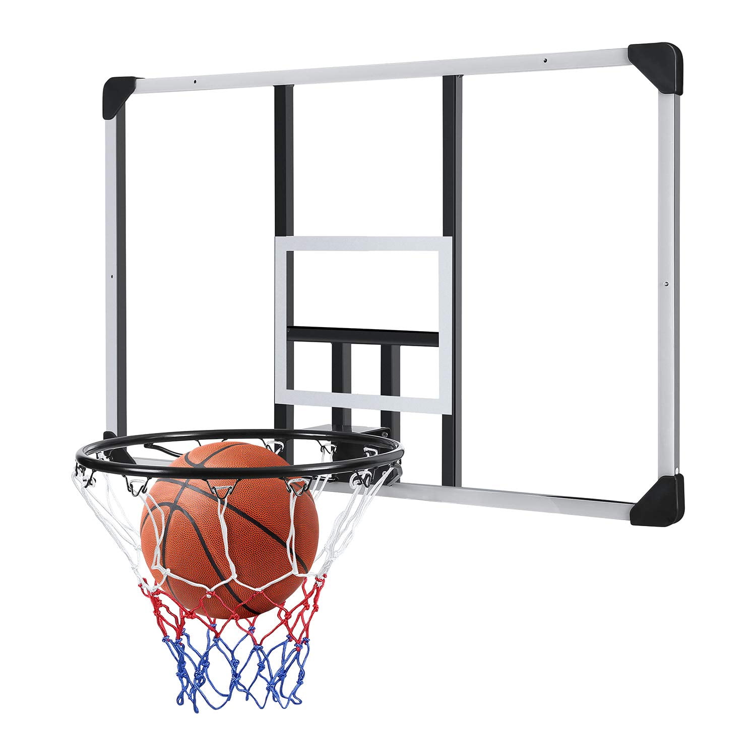 MaxKare 44" Basketball Backboard and Rim Combo, Wall Mounted Basketball Hoop Outdoor Indoor for Kids Adults