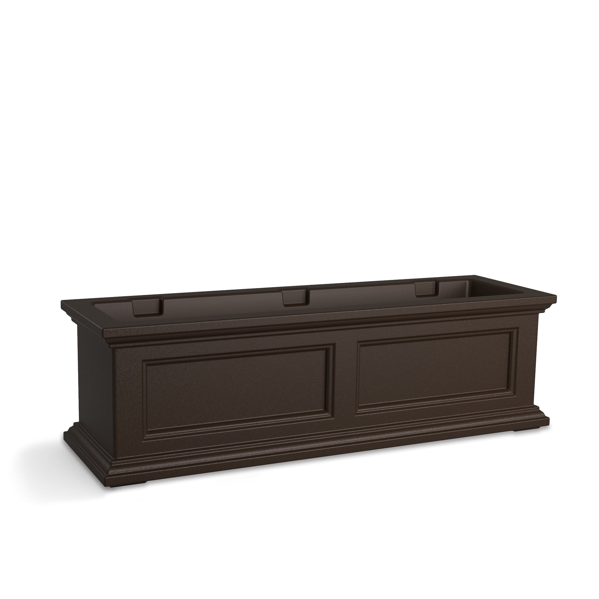 Mayne Fairfield 36" x 11" x 11" Rectangular Espresso Self Watering Plastic Window Box Planter