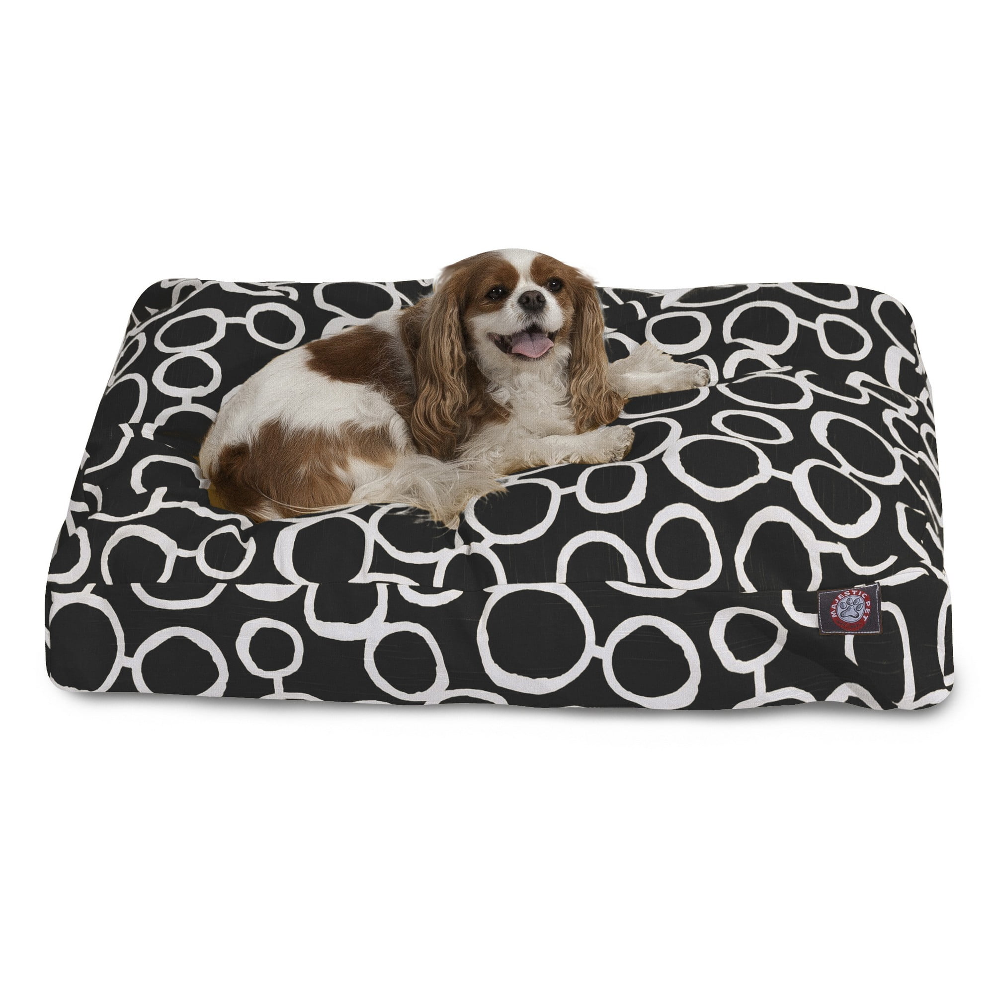Majestic Pet | Fusion Shredded Memory Foam Rectangle Pet Bed For Dogs, Removable Cover, Black, Medium