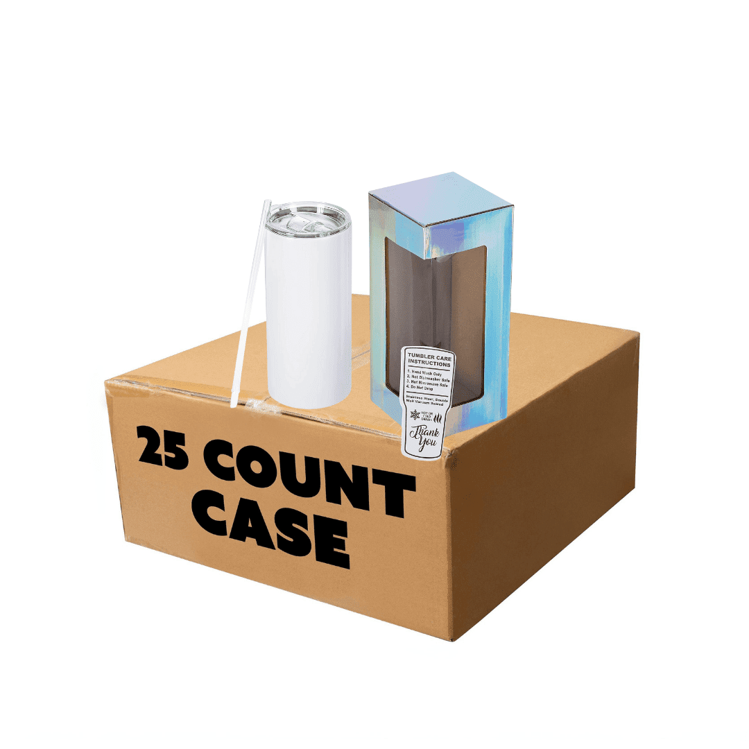 Makerflo 20 oz Thick Sublimation Tumbler (25 Pack) Ideal for DIY Crafts -Sublimation