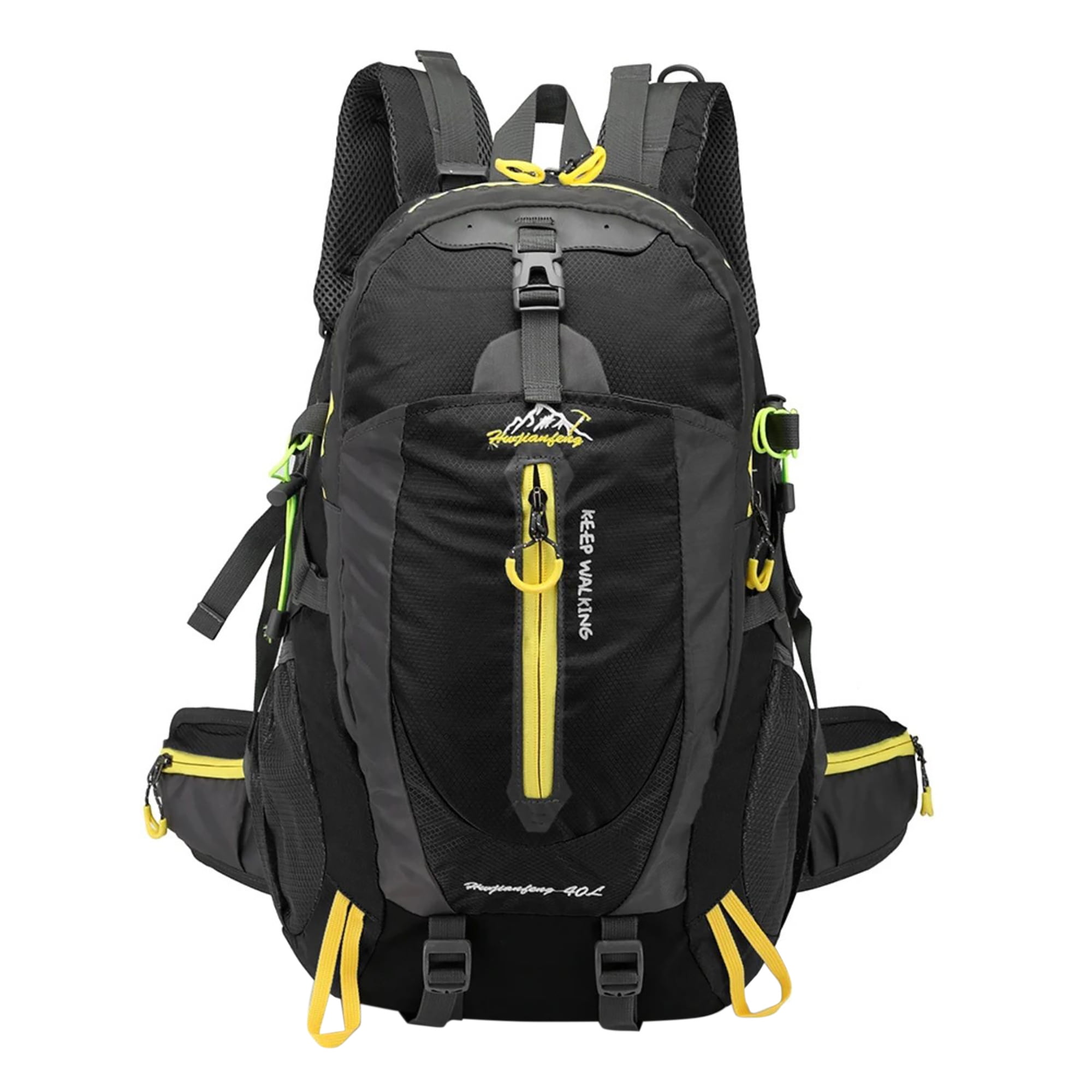 Manviss 40L Hiking Backpack Lightweight Travel Daypack, Women Men, Black