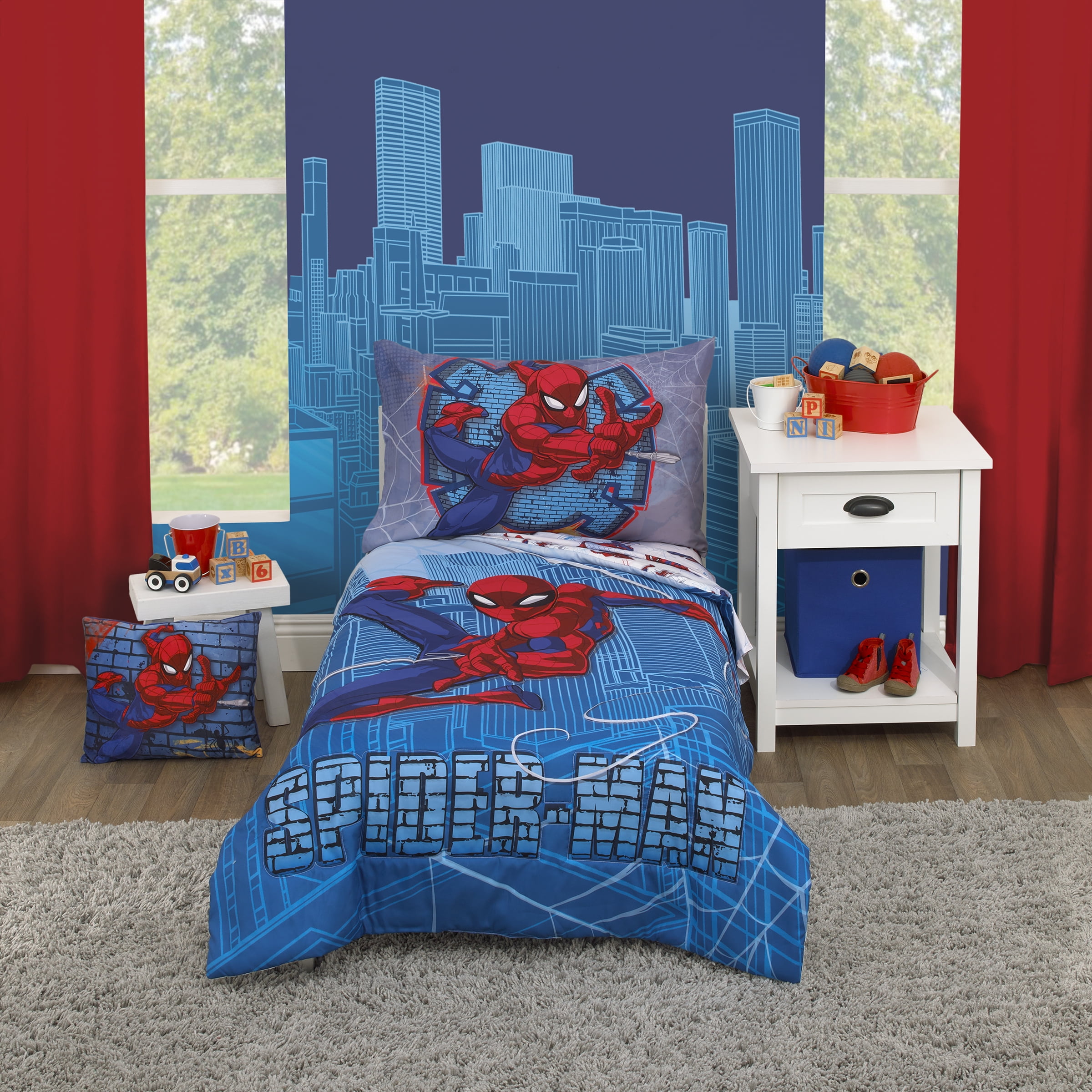 Marvel 4 Piece Comforter Sets, Crib Bed