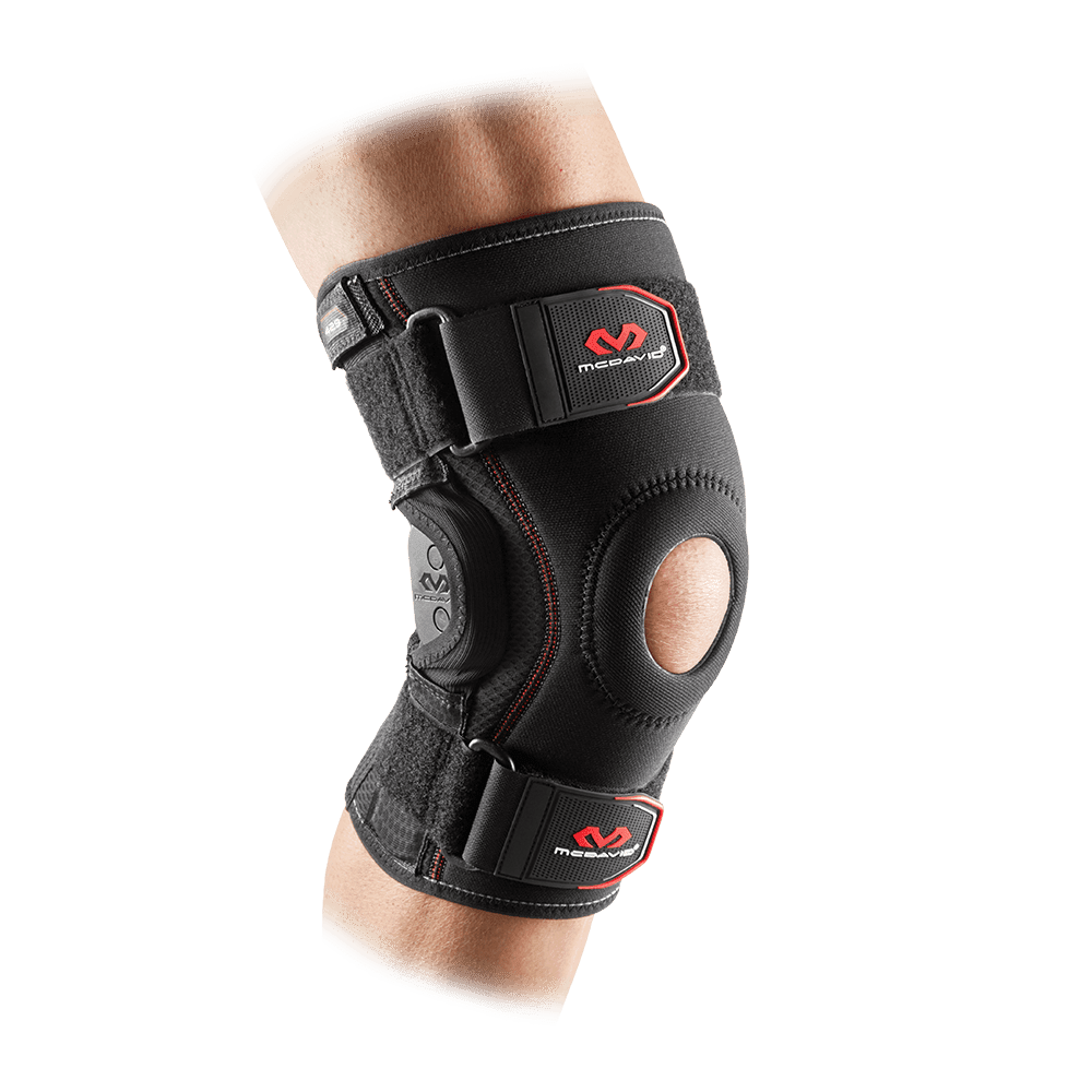 McDavid MD429 Maximum Support Polycentric Hinges Knee Brace, Black, Adult L