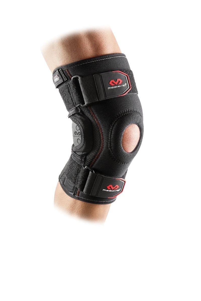 McDavid PSII Bi-Lateral Geared Polycentric Hinged Knee Brace Support, Improves Medial and Lateral Stability, Reduces Injury and Assists in Recovery, Black, Small