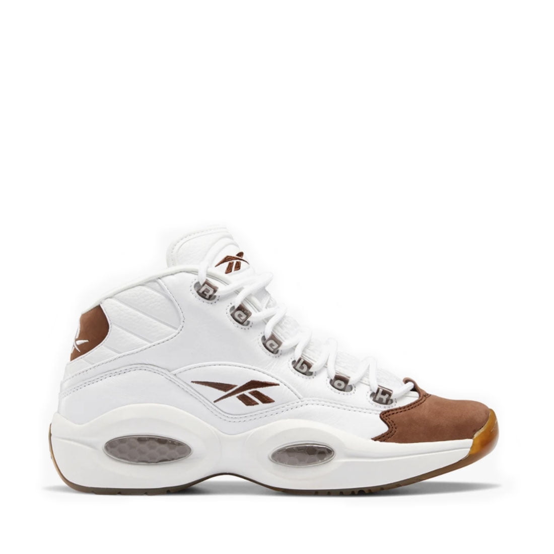 Mens Reebok QUESTION MID Shoe Size: 8 Ftwwht - Ftwwht - Brubrw Basketball
