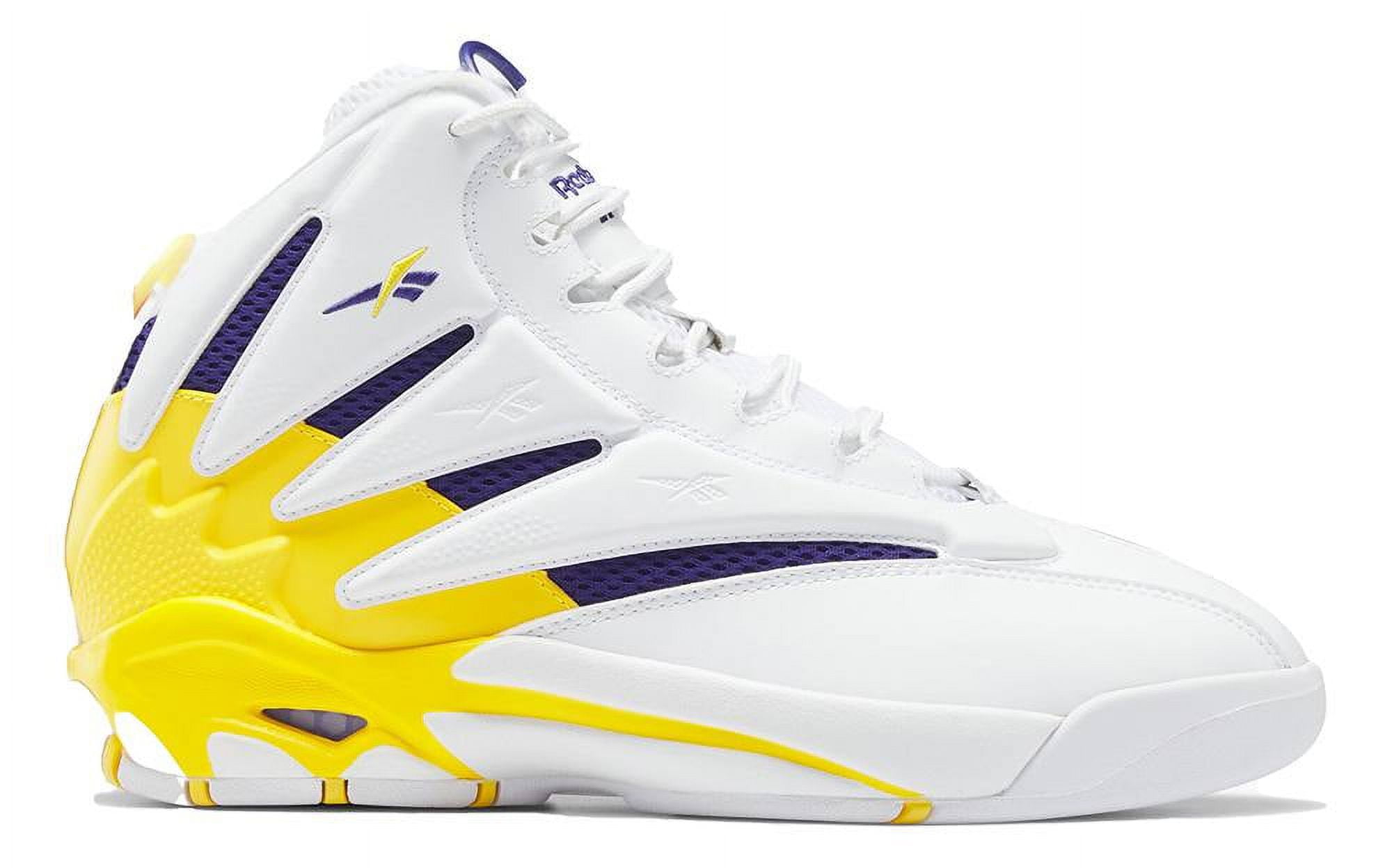 Mens Reebok THE BLAST Shoe Size: 13 Ftwr White - Always Yellow - Bold Purple Basketball