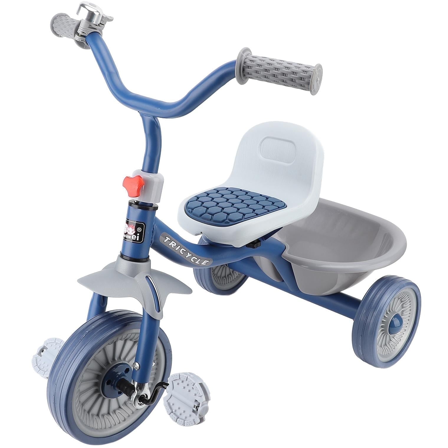 EOTVIA Kids Tricycle for 1-4 YO, Toddler Bike Kids Trike for Balance Training, Toddler Tricycle with Pedals/Storage Basket, Baby Bike for Girls Boys