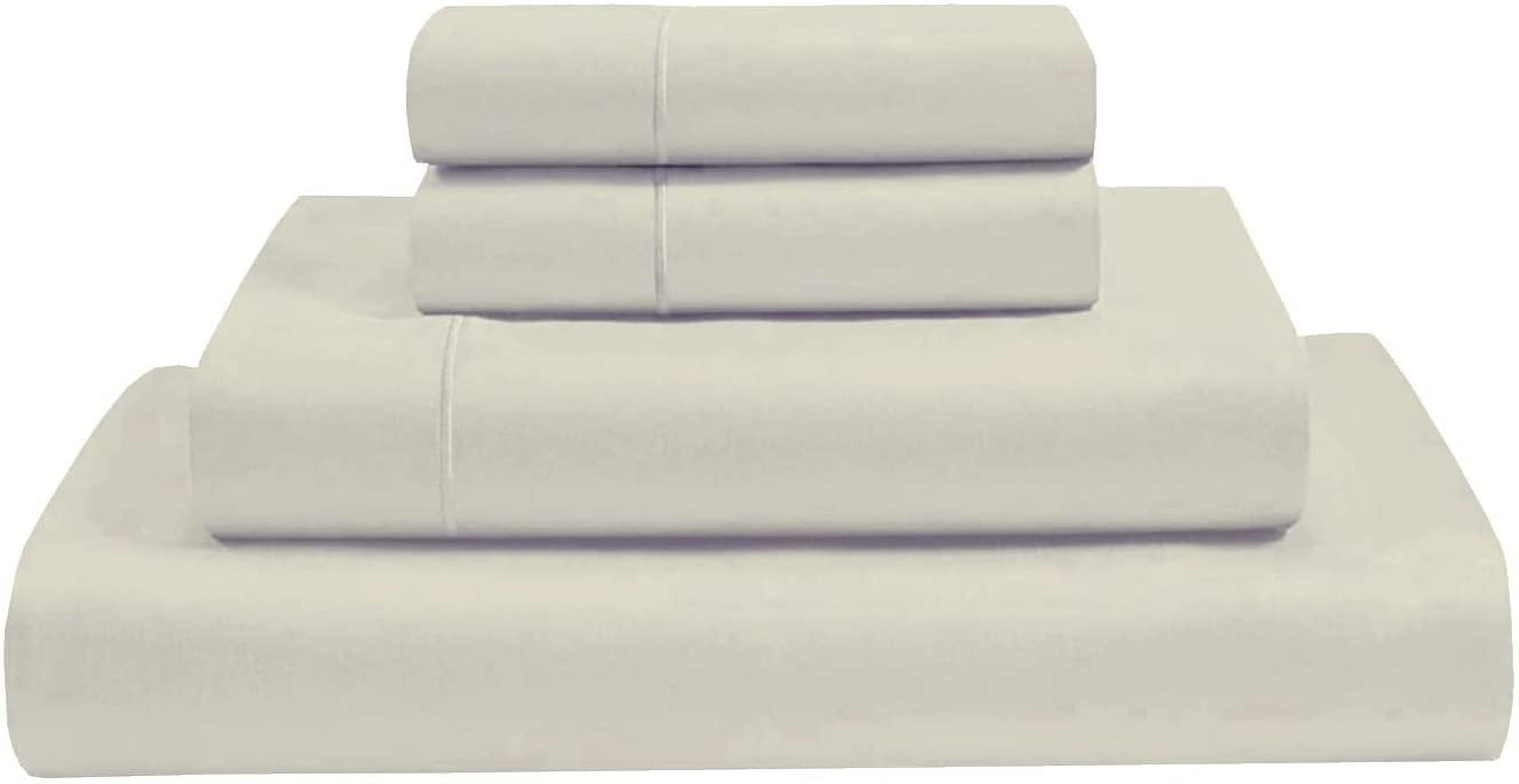 MyGiza Sheets 4 Piece Queen Sheet Sets 400 TC 100% Giza Cotton Ivory Sheet Set Fits Upto 18 inches Deep
