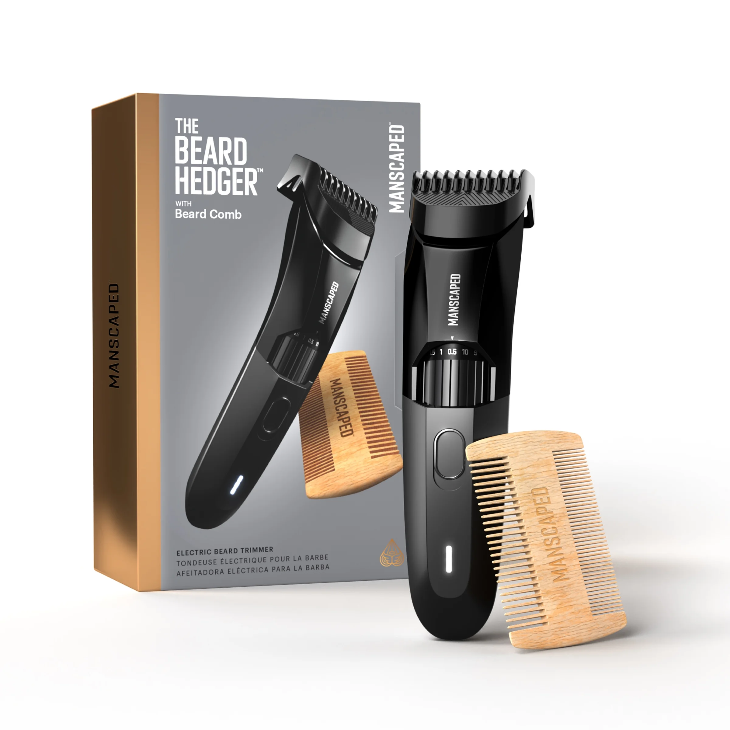 MANSCAPED® The Beard Hedger® Premium Men's Beard Trimmer with Comb