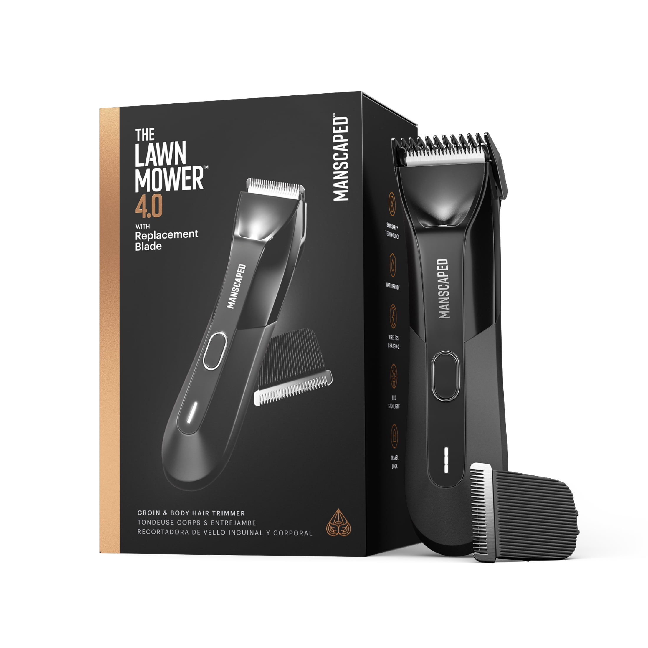 MANSCAPED® The Lawn Mower® 4.0 Men's Groin & Body Hair Trimmer with Additional SkinSafe® Replacement Blade