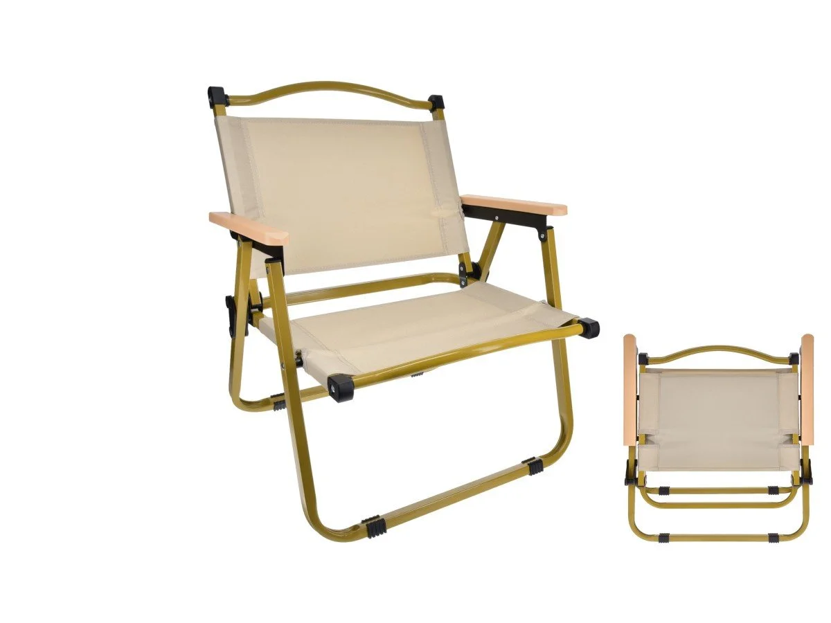 MPM Foldable Camp Chair, Portable Folding Chair, Collapsible Arm Chair, For Picnic, Camping, Fishing, Beach, Outdoor, Pa