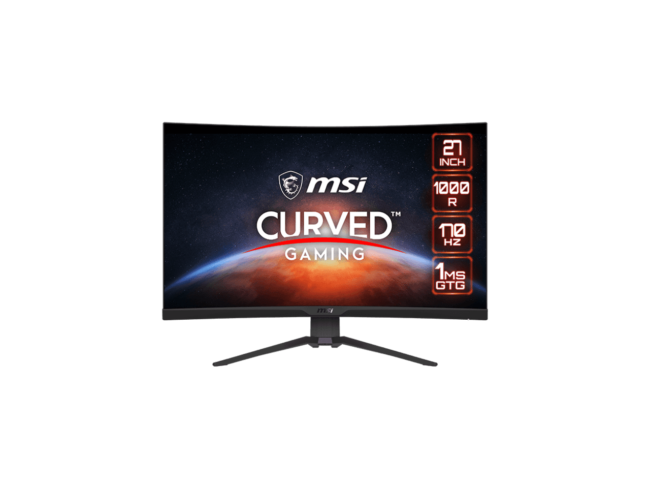 MSI 27.0 170 Hz Rapid VA with Quantum Dot WQHD Gaming Monitor FreeSync Premium (AMD Adaptive Sync) 2560 x 1440 (2K) 94% Adobe RGB / 96% DCI-P3 / 127% sRGB MAG275CQRF QD