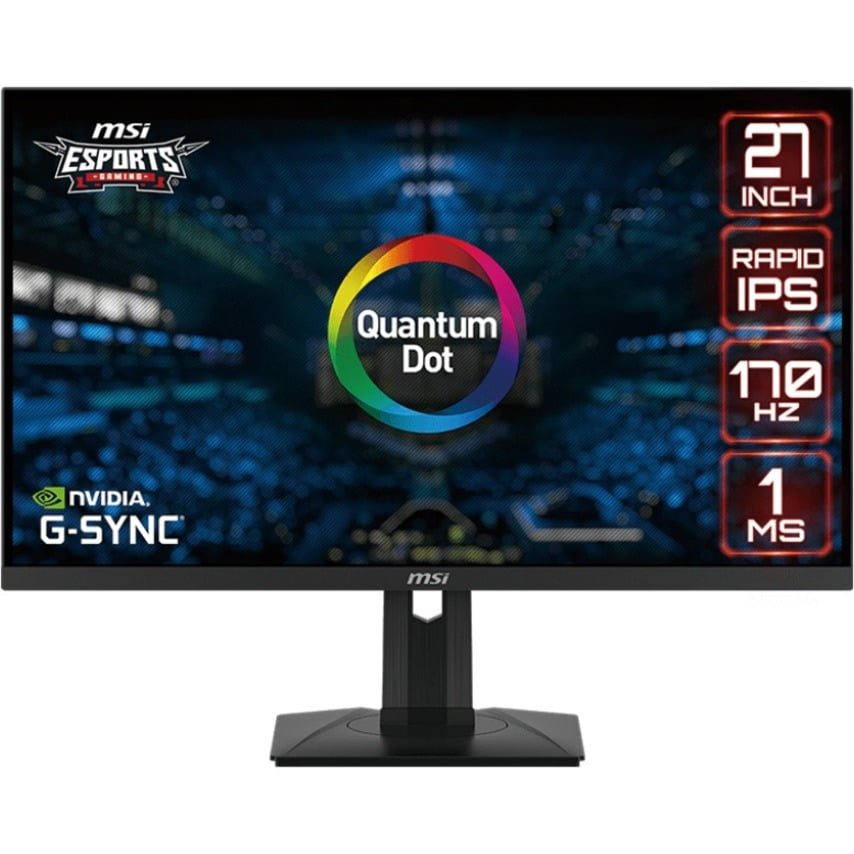 MSI 27 170 Hz Rapid IPS QHD Rapid IPS Gaming Monitor FreeSync Premium 2560 x 1440 (2K) 93% Adobe RGB / 95% DCI-P3 / 150% sRGB G274QPF QD