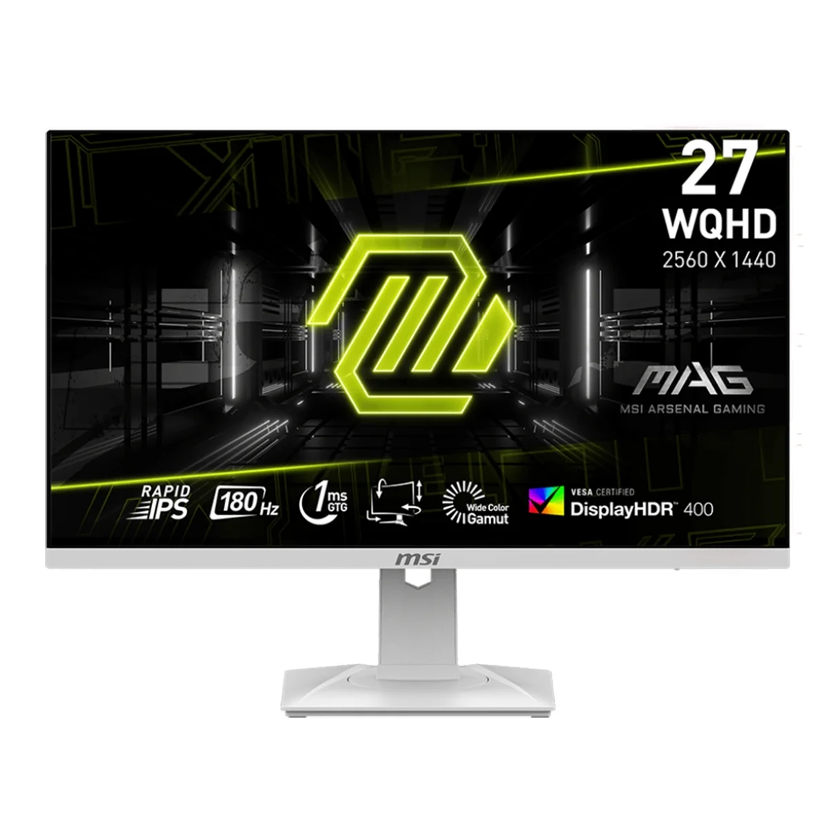 MSI 274QRFW 27" WQHD 2560x1440 Rugged Gaming LCD IPS Monitor White