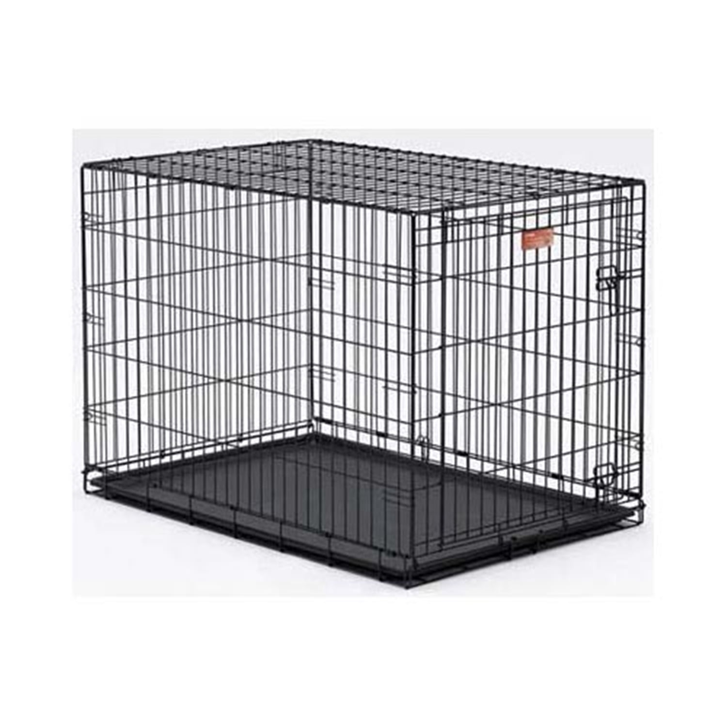 MidWest Homes for Pets Enhanced Single Door iCrate Dog Crate, 35.63L x 22.05W x 24.61H inch, Black