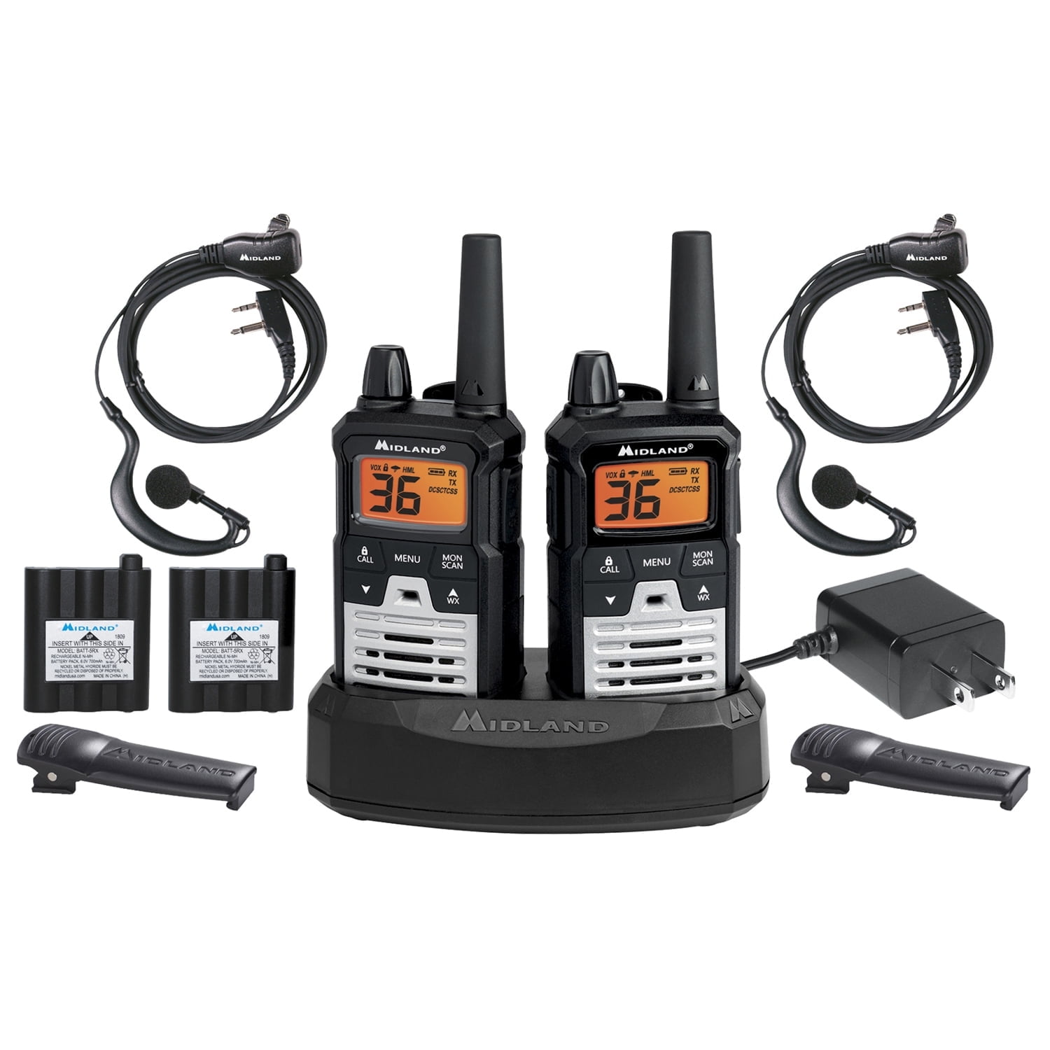 Midland T290VP4 X-TALKER GMRS Long Range Walkie Talkie - Two Way Radio with NOAA Weather Scan + Alert and 121 Privacy Codes