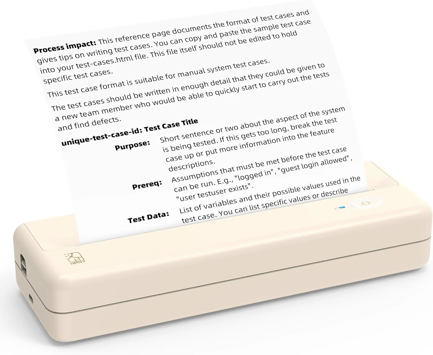 Mixfeer Wireless Printer, Portable Thermal Inkless Printer Compatible with Android iOS Phones & Laptops, Beige