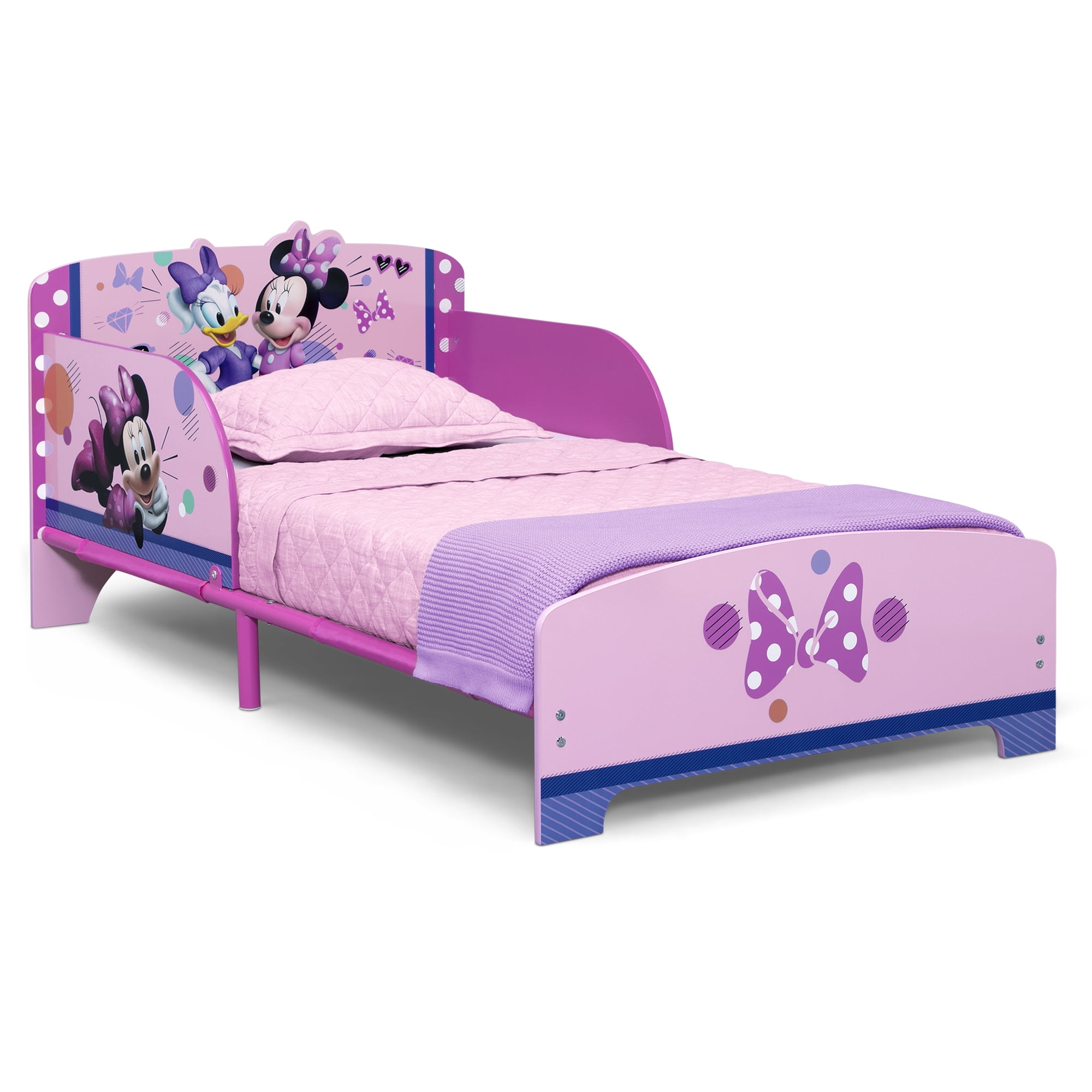 Minnie Mouse Wood & Metal Toddler Bed by Delta Children, Pink