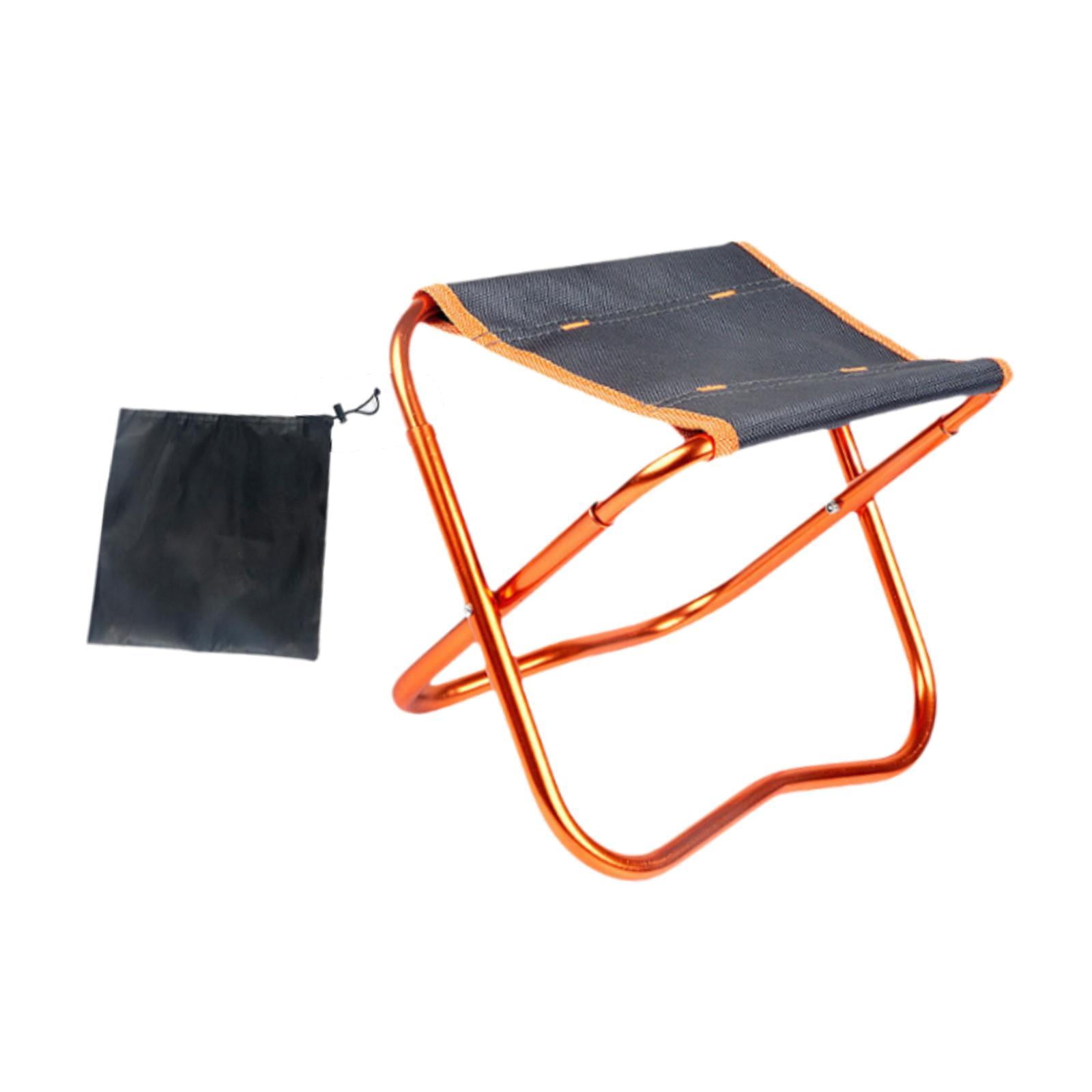 Miulika Portable Folding Stool Camping Stool with Carry Bag Stool Recliner Foot Rest for Hiking, Backyard, Travel, Picnic