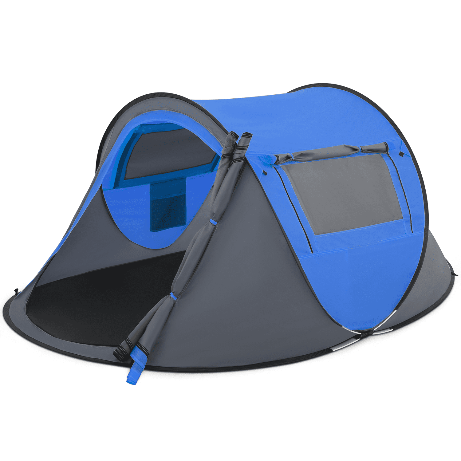 MoNiBloom 3 Person Camping Tent Automatic Pop Up, Portable Hiking Instant Cabin for Camping Hiking with Carry Bag, Blue