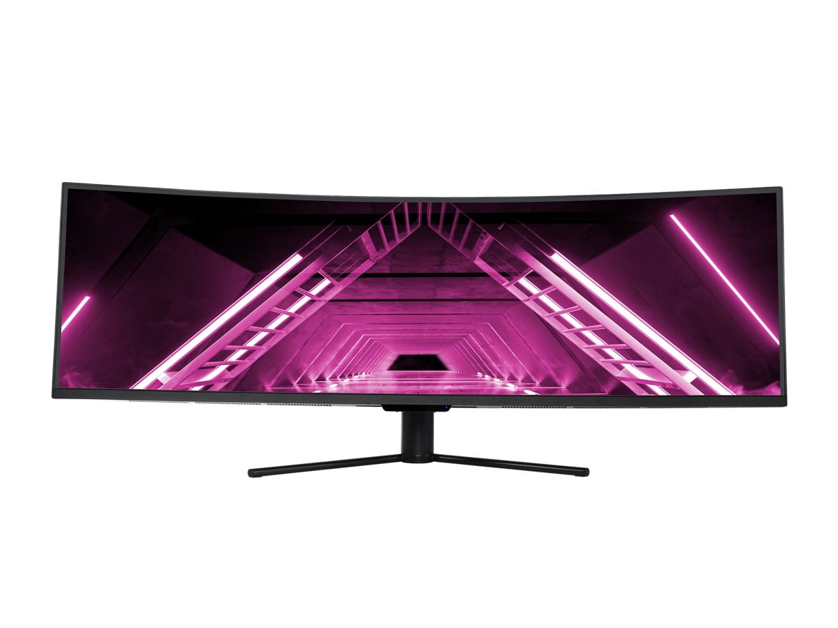 Monoprice Curved Gaming Monitor - 49in, 32:9, 1800R, 5120x1440p, DQHD, 120Hz, Adaptive Sync, VA With QUANTUM LCD, 1800R Curvature - Dark Matter Series