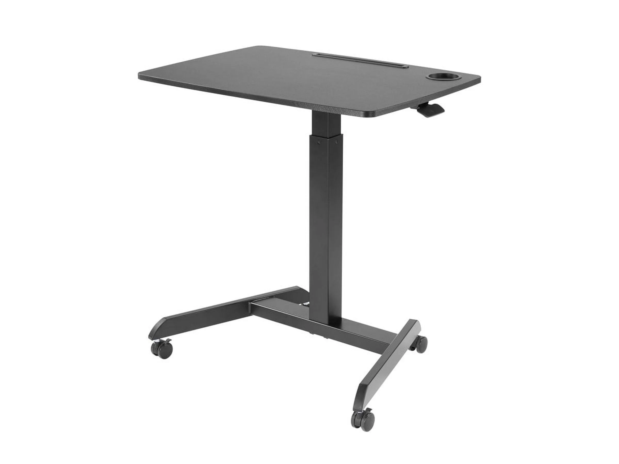 Monoprice Gas-Lift Height Adjustable Sit-Stand Mobile Rolling Workstation Laptop and Computer Desk V2