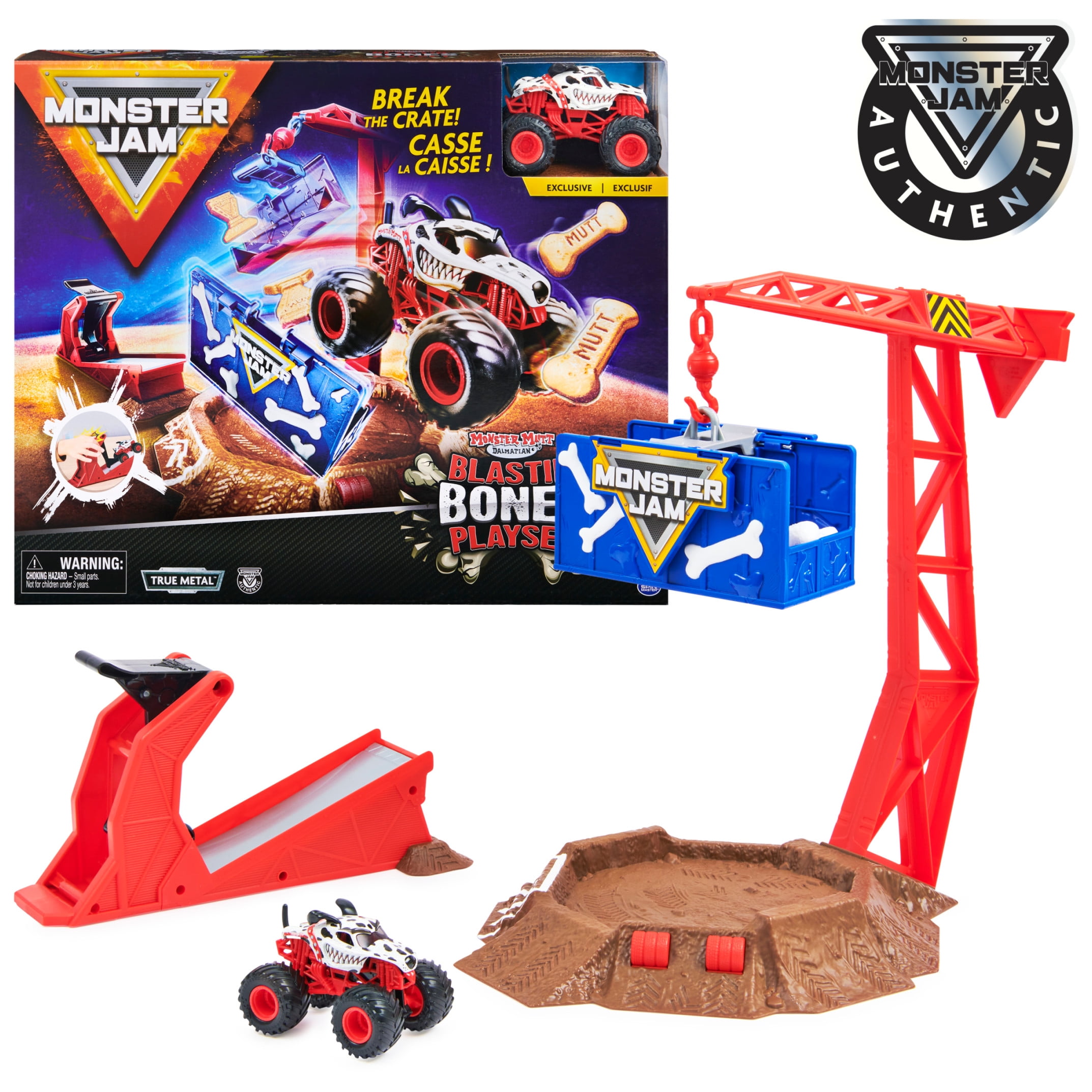 Monster Jam Blastin' Bones Playset with Exclusive Monster Mutt Dalmation