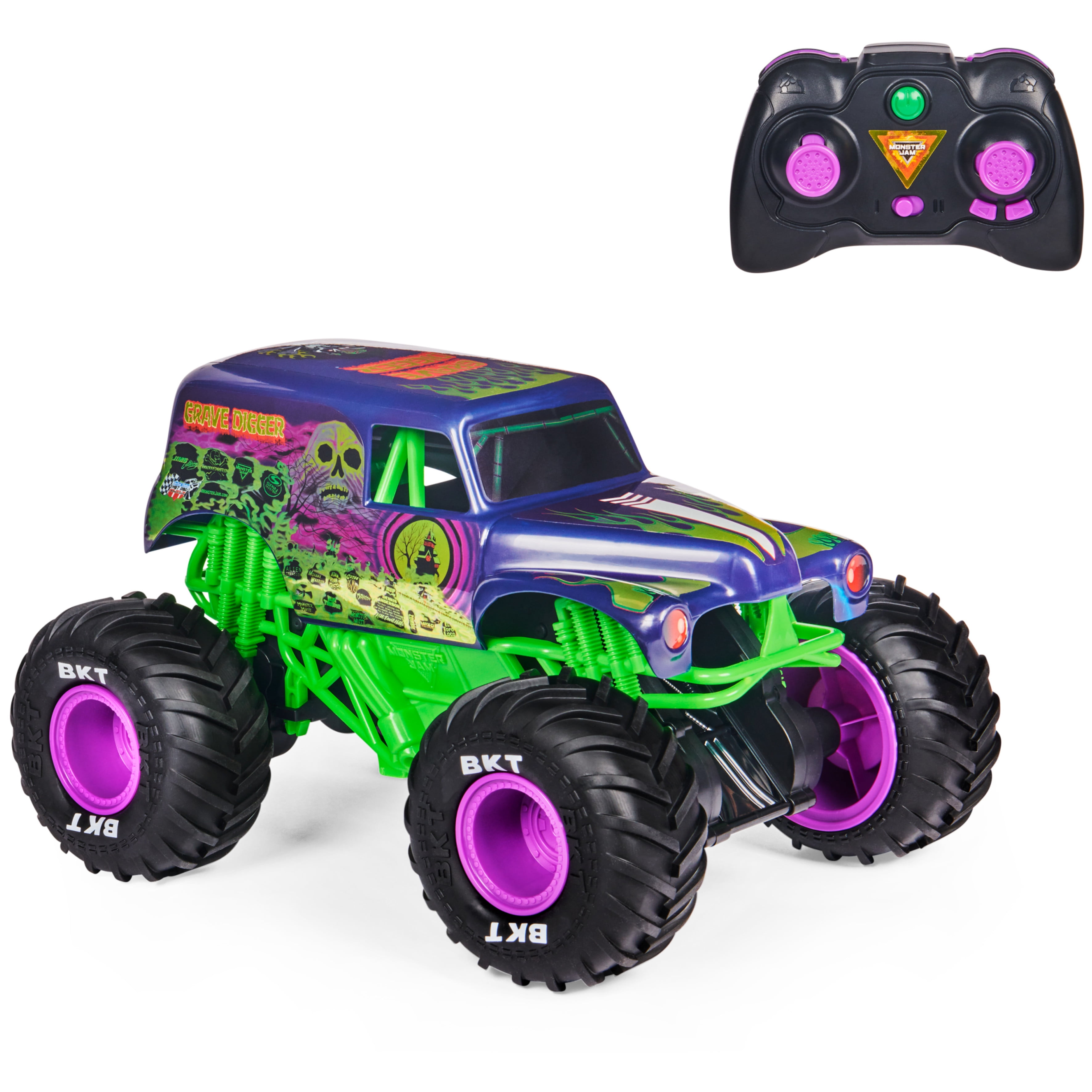 Monster Jam Grave Digger Freestyle Force RC Monster Truck, 1:15 Scale