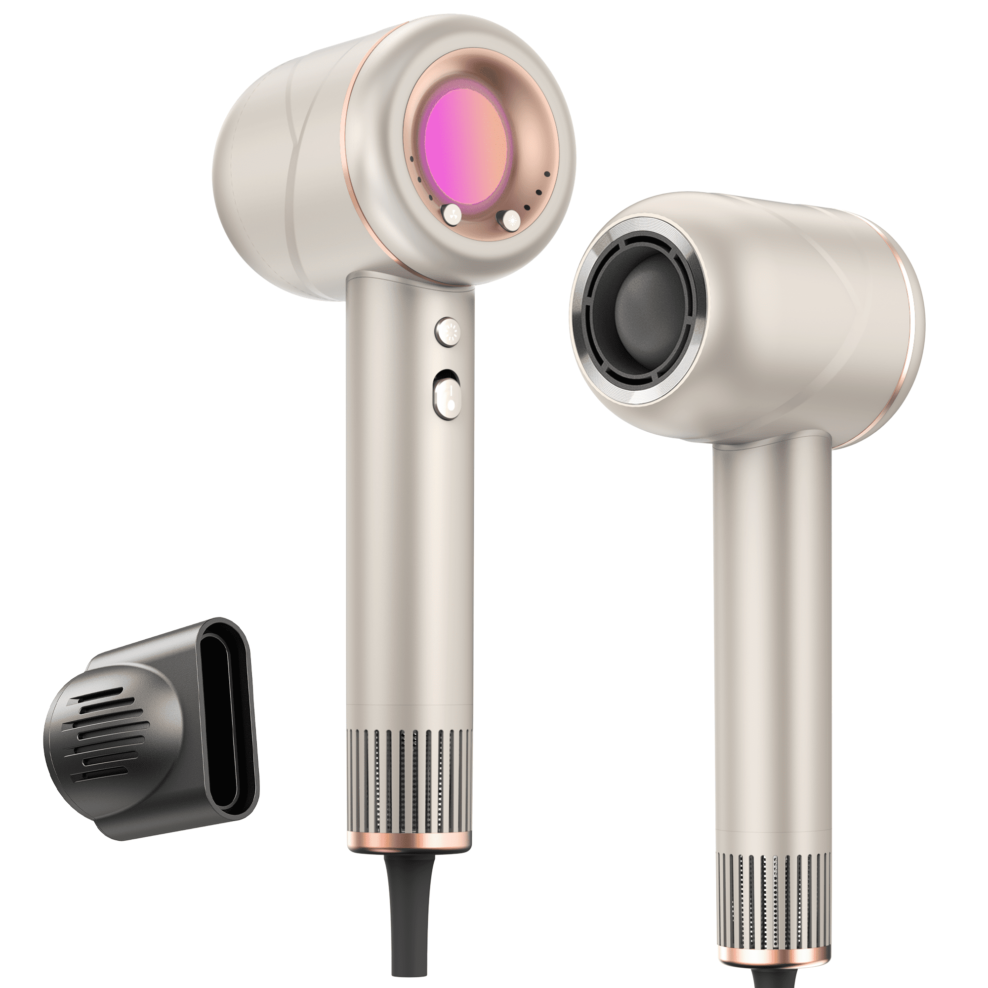 Moosoo Hair Dryer, High-Speed Blow Dryer with 110,000 RPM Brushless Motor, Ionic Hair Dryer with 4 Temps & 3 Speeds