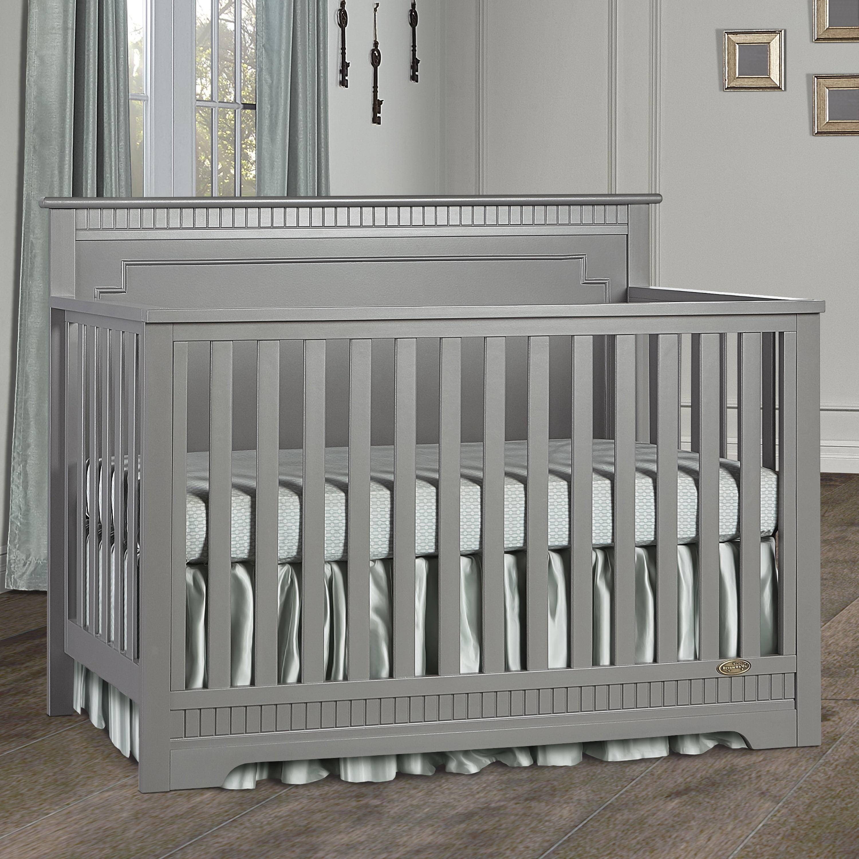 Morgan 5-in-1 Convertible Crib by Dream on Me, Storm Grey