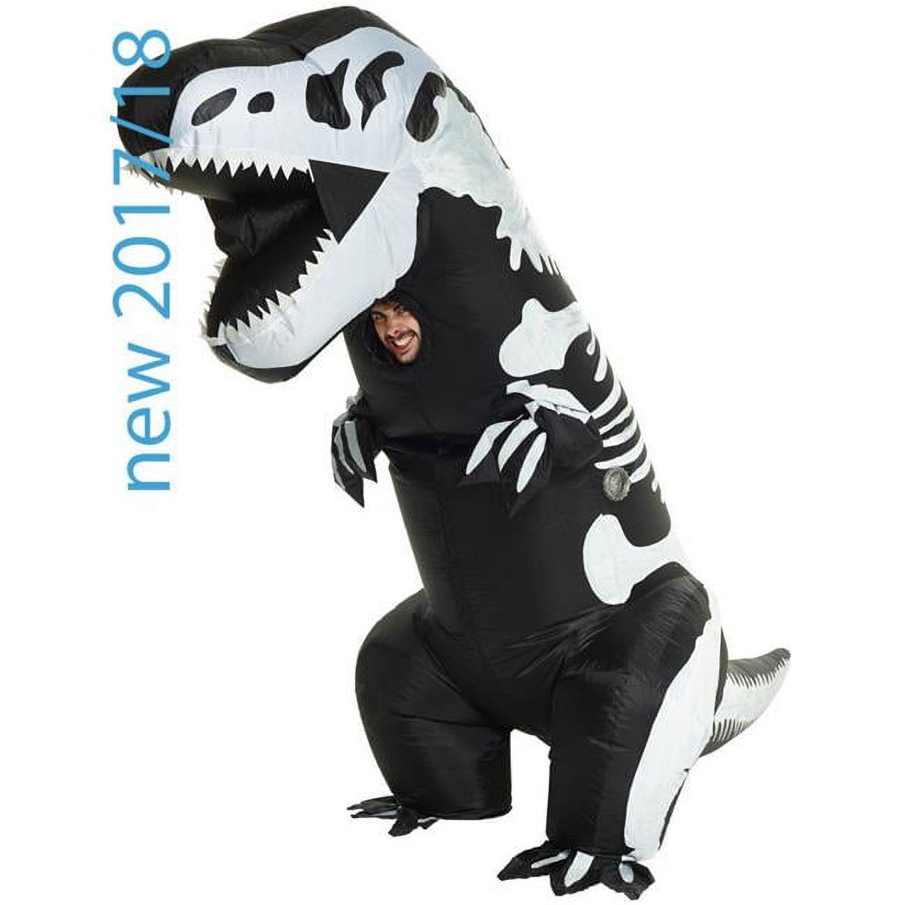 Morph Skeleton T-Rex Inflatable Adult Costume, One Size, 2 lbs, Halloween Yard Inflatables