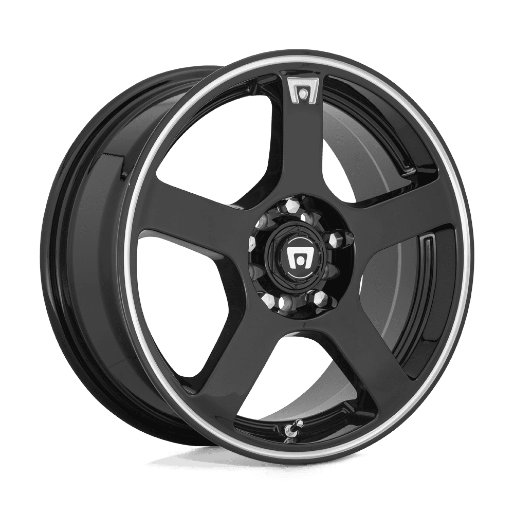 Motegi Aluminum Rim MR116 FS5 17X7in Gloss Black Machined Flange Finish, MR11677031340