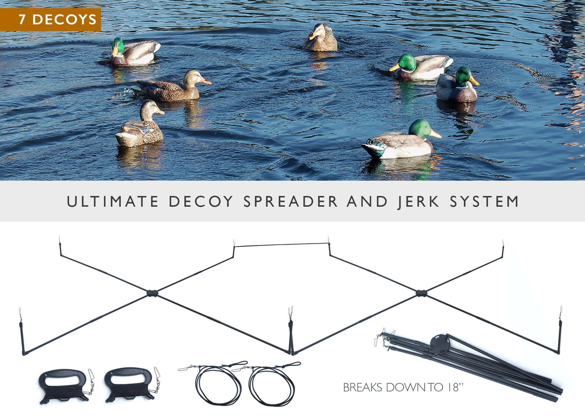 Motion Ducks Ultimate Decoy Spreader System - 7 Decoy Set-up