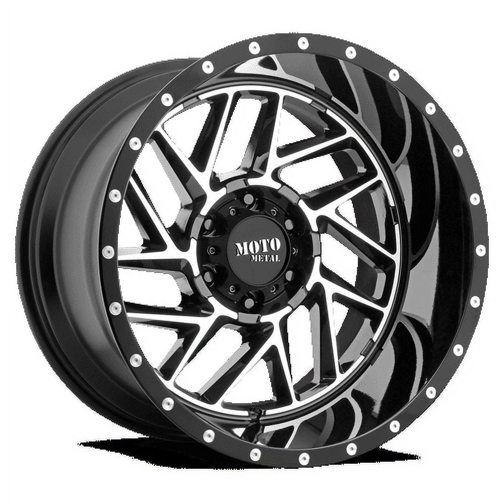 Moto Metal Aluminum Rim MO985 BREAKOUT 20X12in Gloss Black Machined Finish, MO98521280344N