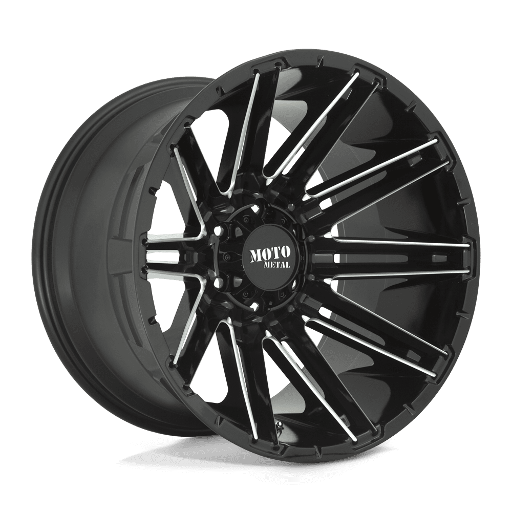 Moto Metal Aluminum Rim MO998 KRAKEN 20X10in Gloss Black Milled Finish, MO99821085318N