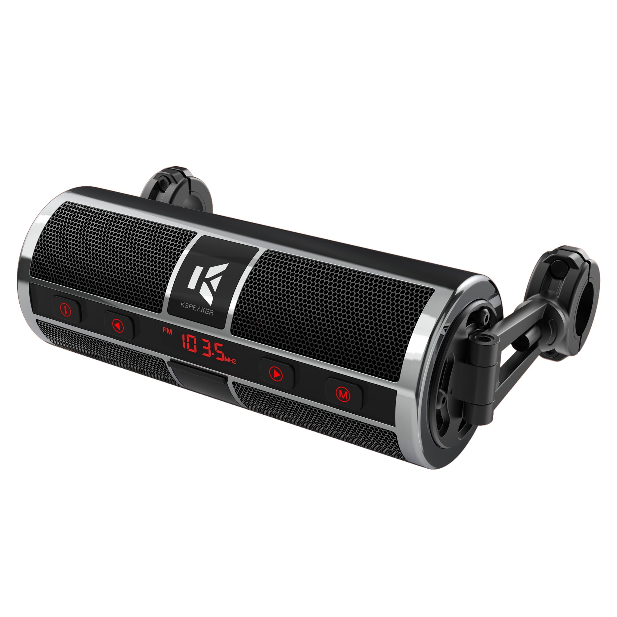 Motorcycle Speakers Bluetooth Waterproof Radio Audio System Built-in Amplifier, Great for ATV, Scooter Bike,12 Volt Vehicle,3 Inch Metal Mp3 Player