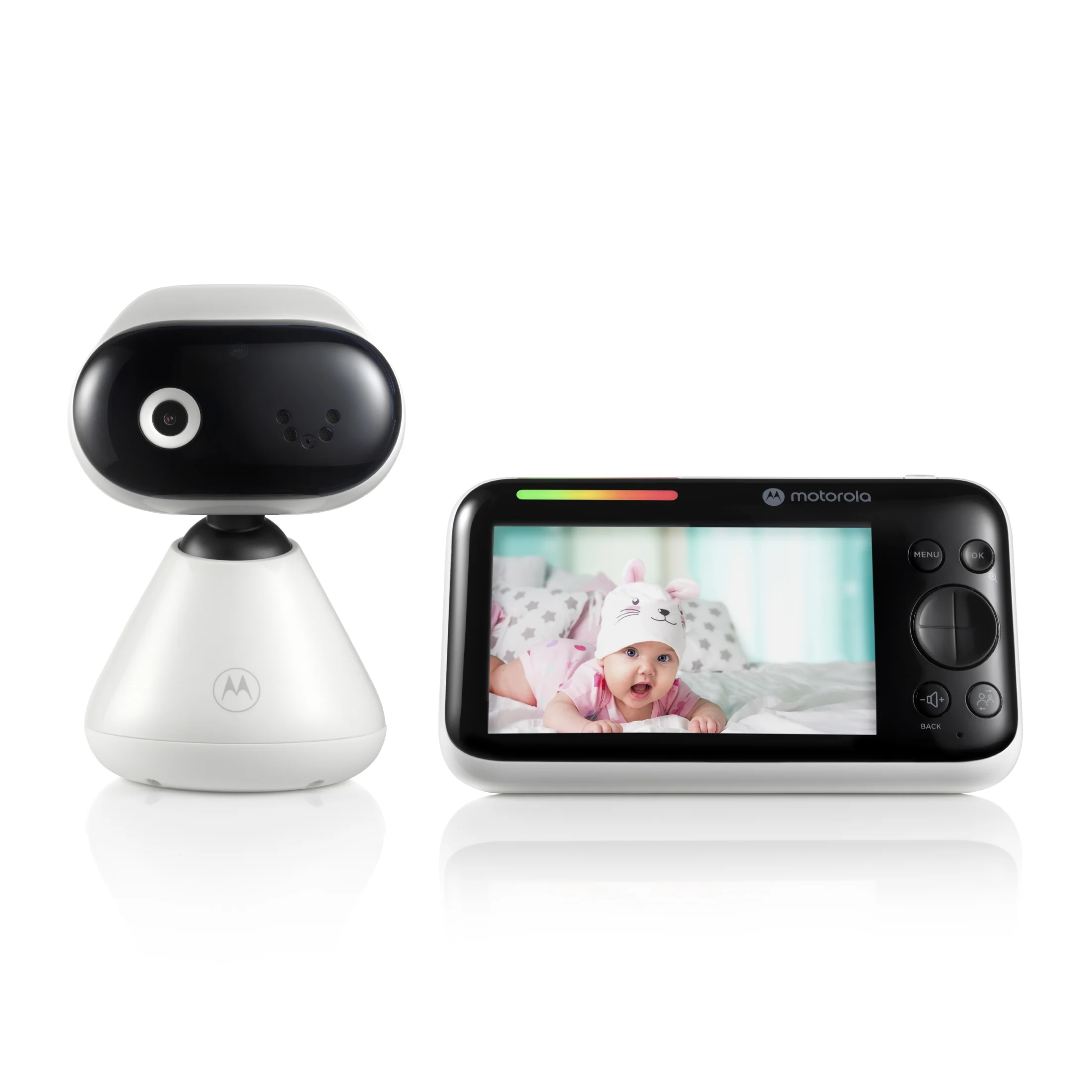 Motorola Baby Monitor PIP1500 Connect - 5" Wi-Fi Video Monitor with Camera, Wall Mount, HD 1080p, Smart Phone Nursery App, 1000 ft Range, 2-Way Talk, Night Vision, White
