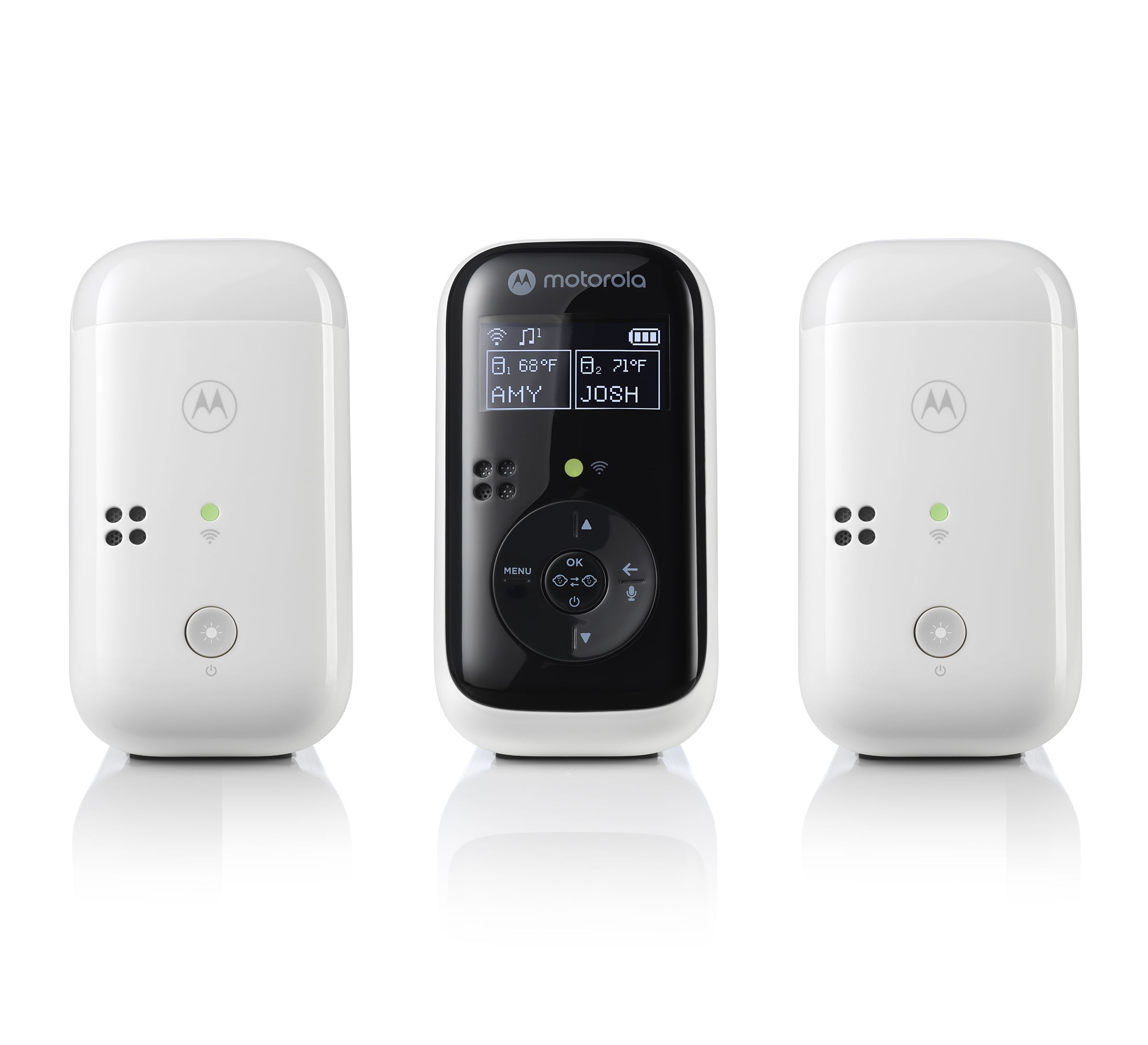 Motorola Nursery PIP15-2 Audio Baby Monitor, Dual Room HD with Nightlight, 1500 ft. Range, Two-Way Talk, Includes Parent Unit, 2 Monitors, White