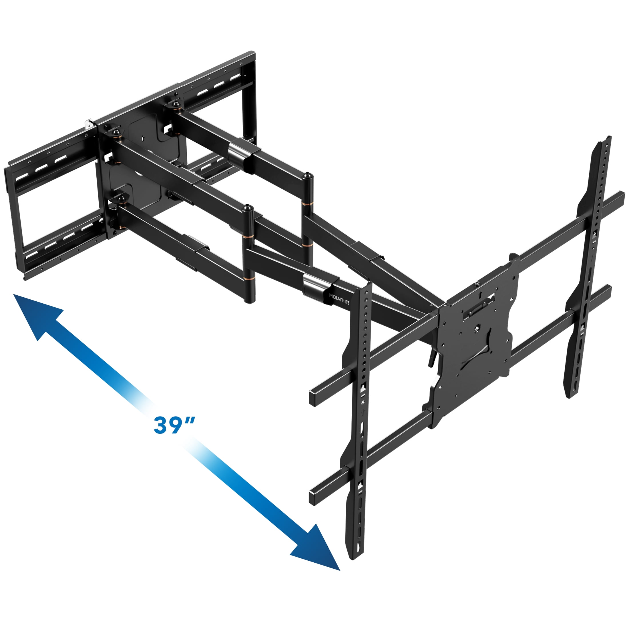 Mount-It! Heavy Duty Full Motion TV Wall Mount, 39" Extension, Fits 65" to 110" TV's, Capacity 275 lbs. For Large and Heavy TV's